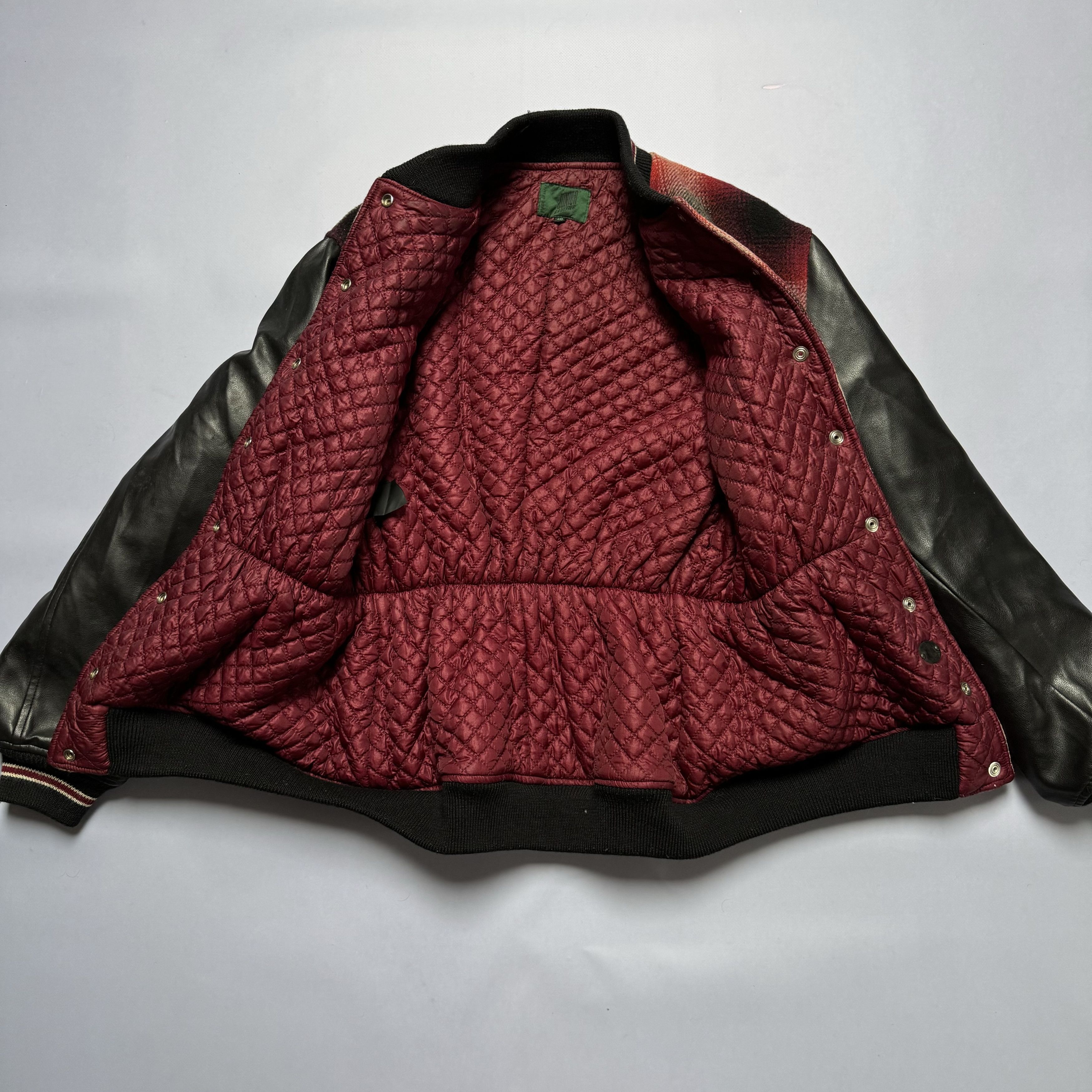 Jean Paul Gaultier × Vintage JEAN PAUL JUNIOR GAULTIER 80S WOOL LEATHER BOMBER JACKET Size M / US 6-8 / IT 42-44 - 2 Thumbnail