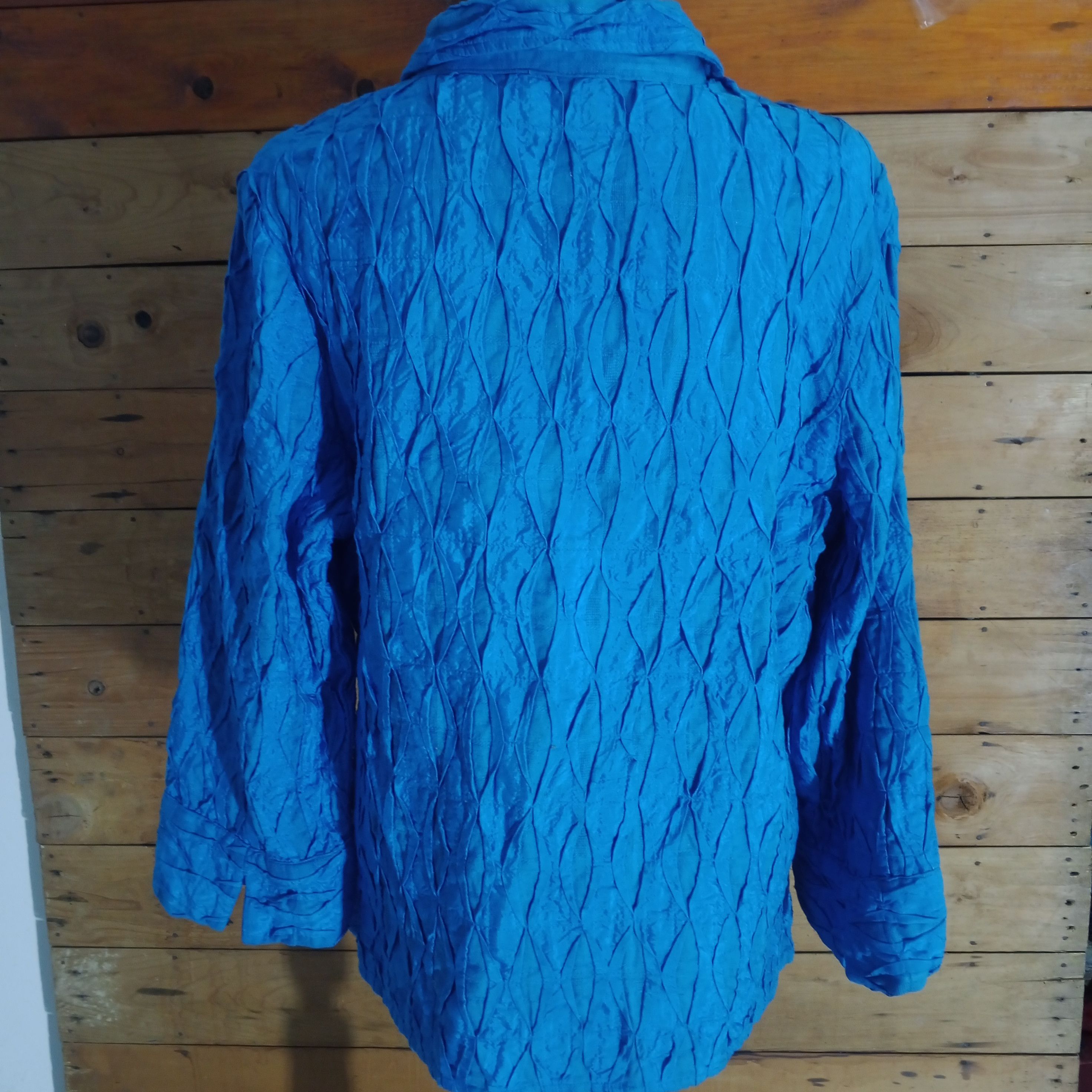 Laura Ashley × Vintage Vintage Laura Ashley Linen Jacket Blue Size M / US 6-8 / IT 42-44 - 4 Thumbnail