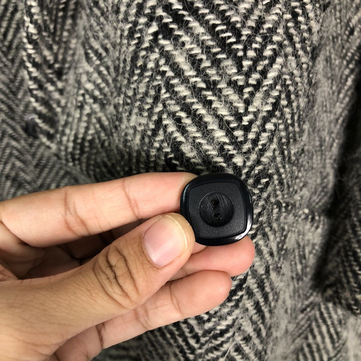 Japanese Brand 🔥Issey Miyake Design Wool Long Jacket Herringbone Size US M / EU 48-50 / 2 - 14 Thumbnail