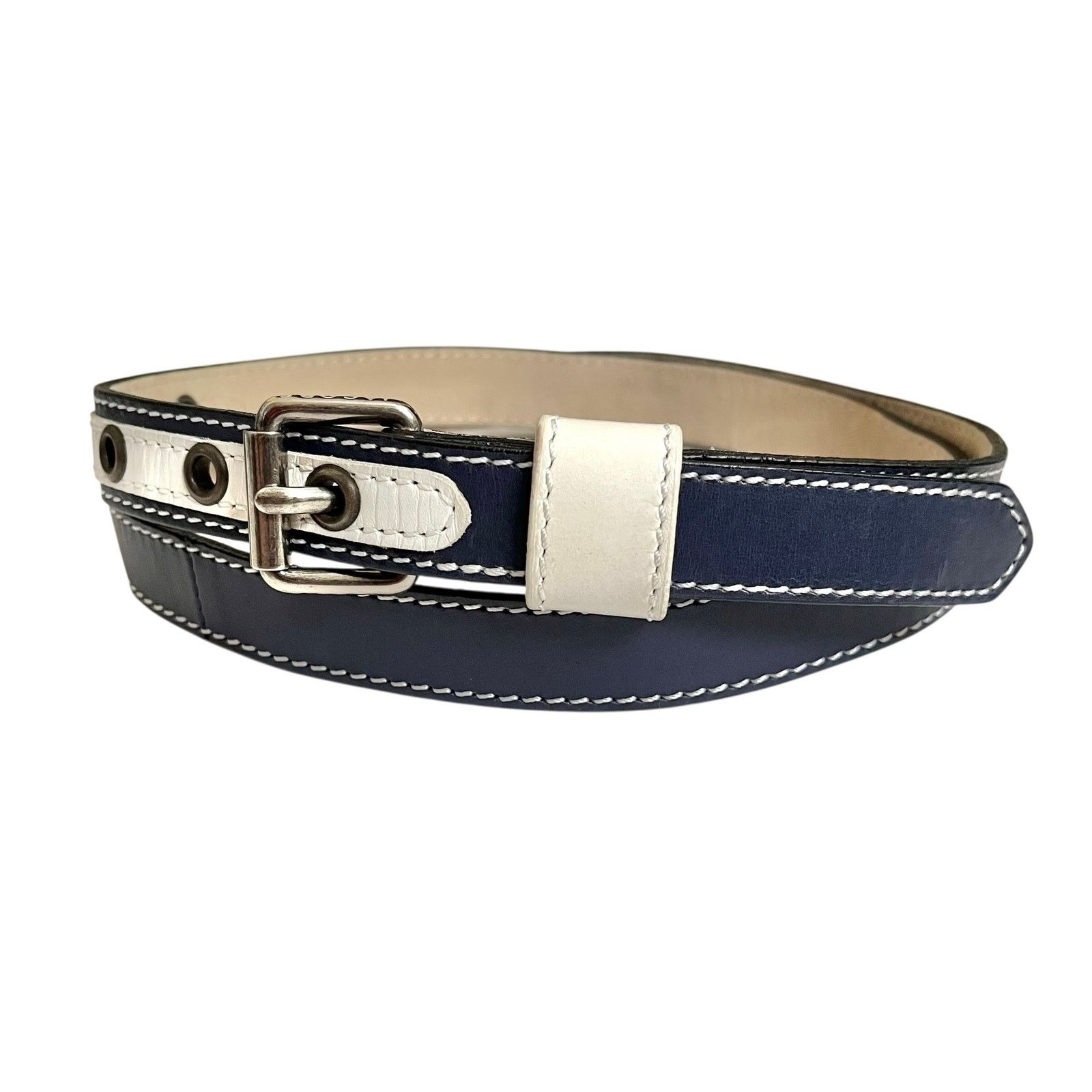 Marc by Marc Jacobs Marc by Marc Jacobs Fall 2008 Colorblock Leather Slim Belt Size ONE SIZE - 7 Thumbnail