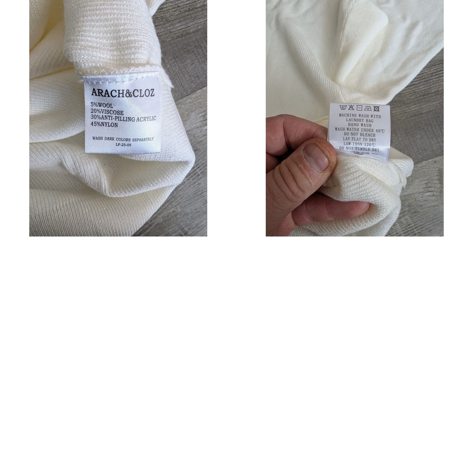 Vintage NWT Arach & Cloz Men’s Sweater White Size Medium Wool Blend Crew Neck Long Sleeve Pullover Knit Solid Size US M / EU 48-50 / 2 - 9 Thumbnail