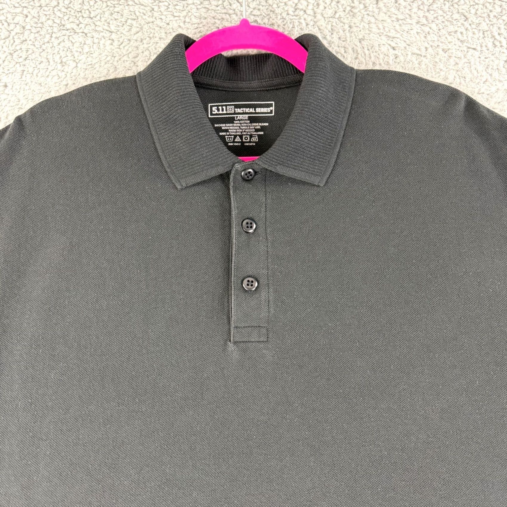 Vintage 5.11 Tactical Polo Shirt Large Black Cotton Short Sleeve Work Uniform Mens Size US L / EU 52-54 / 3 - 2 Thumbnail