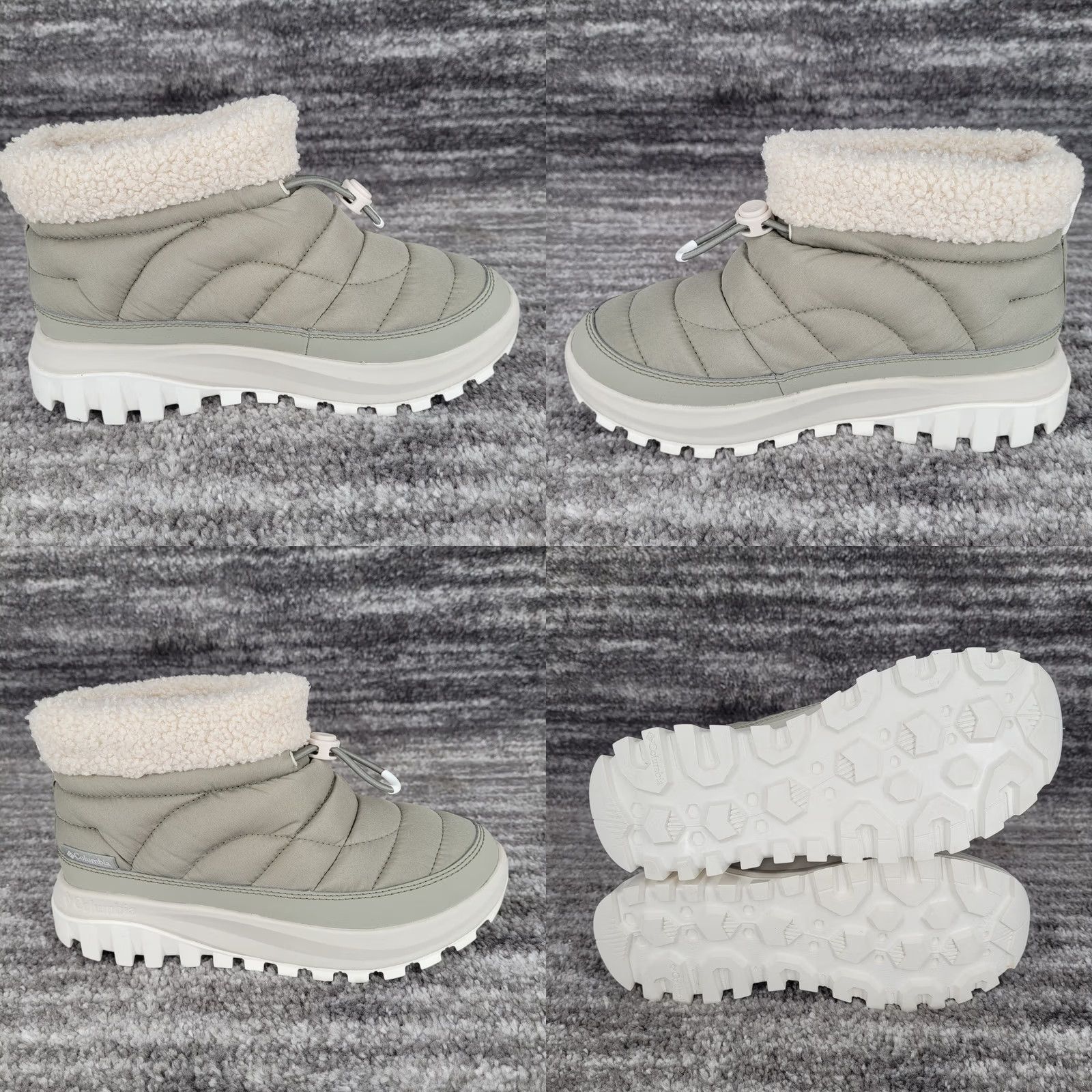 Vintage Columbia Womens Snowtrot Shorty Boots Grey Green Quilted Insulated Winter 7 NEW Size 26" / US 2 / IT 38 - 8 Thumbnail