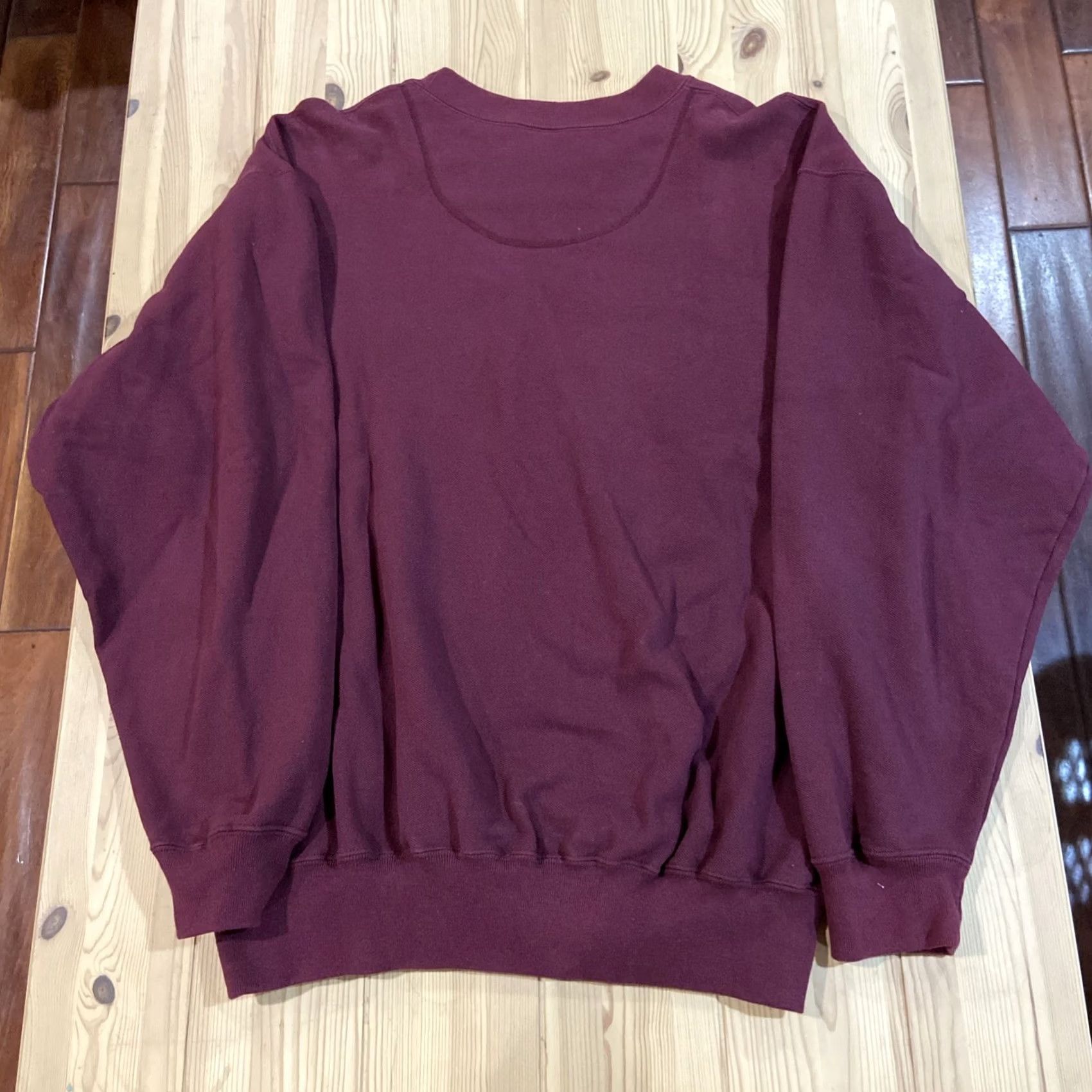 Vintage VINTAGE Oneita Power Sweats Sweatshirt Men XL Burgundy Red 90s USA Made Crew Neck Pullover Size US XL / EU 56 / 4 - 5 Thumbnail