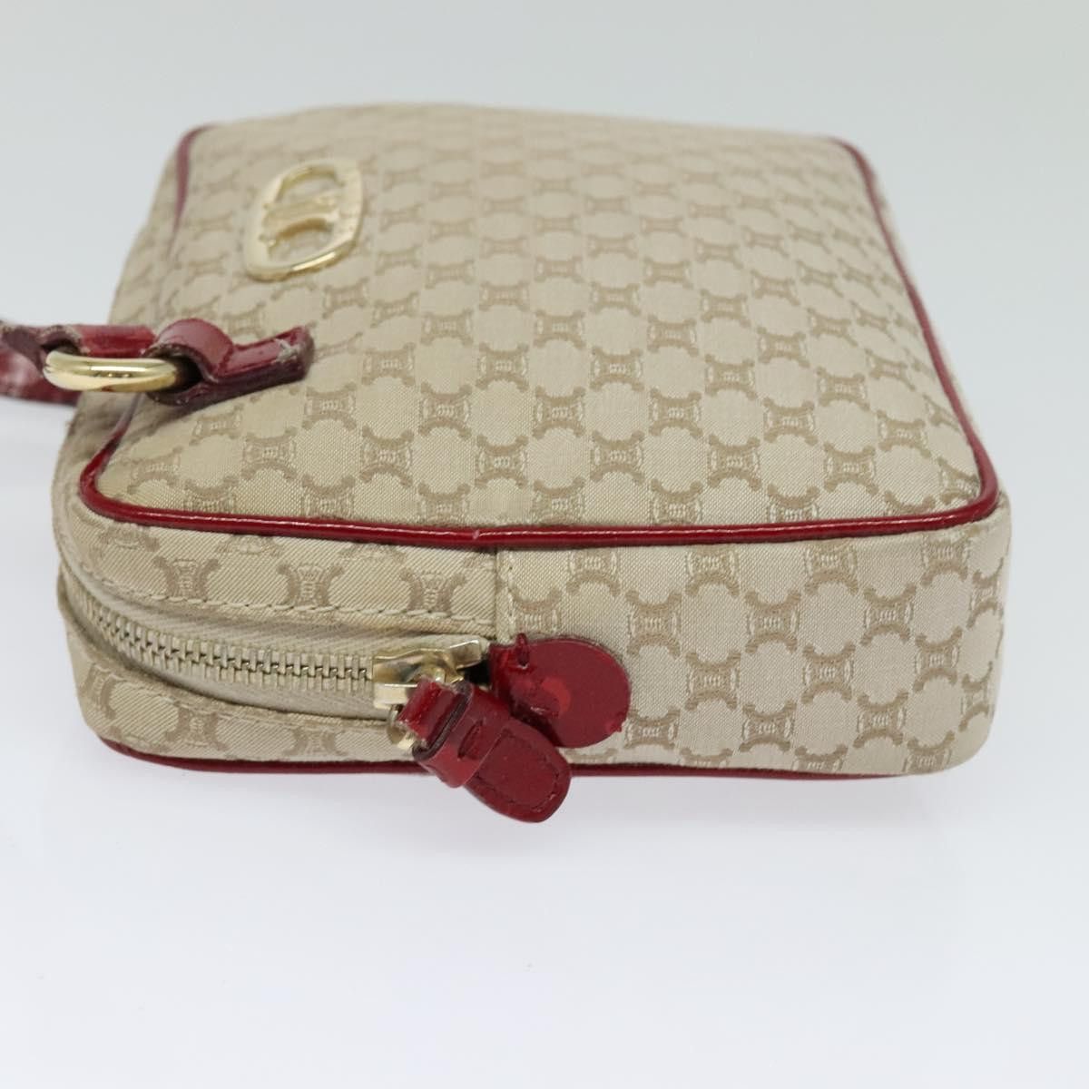 Celine CELINE Macadam Canvas Shoulder Bag Beige Gold Size ONE SIZE - 4 Thumbnail