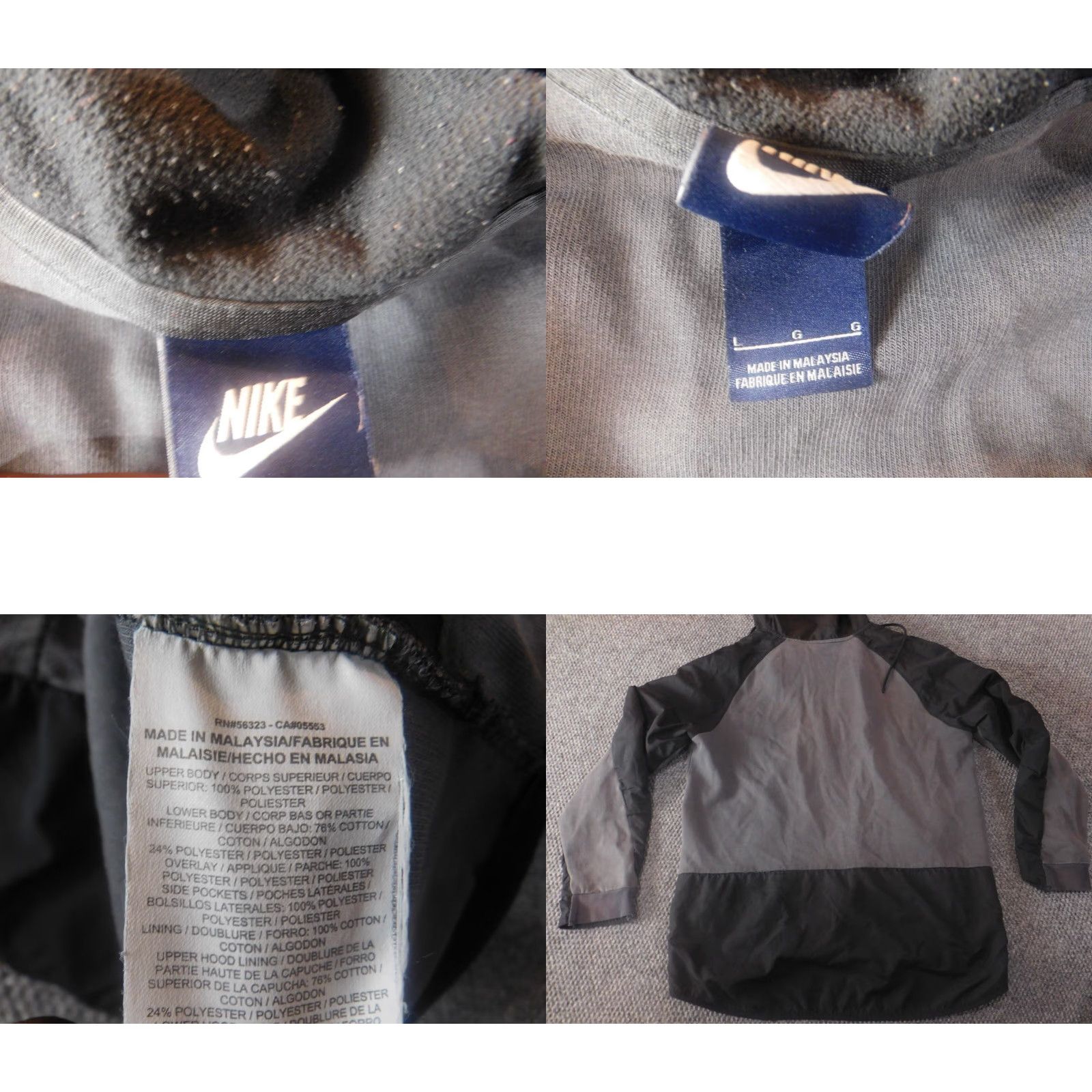Nike Nike Jacket Womens L Gray logo full zip fleece hoodie retro classic Size L / US 10 / IT 46 - 8 Thumbnail