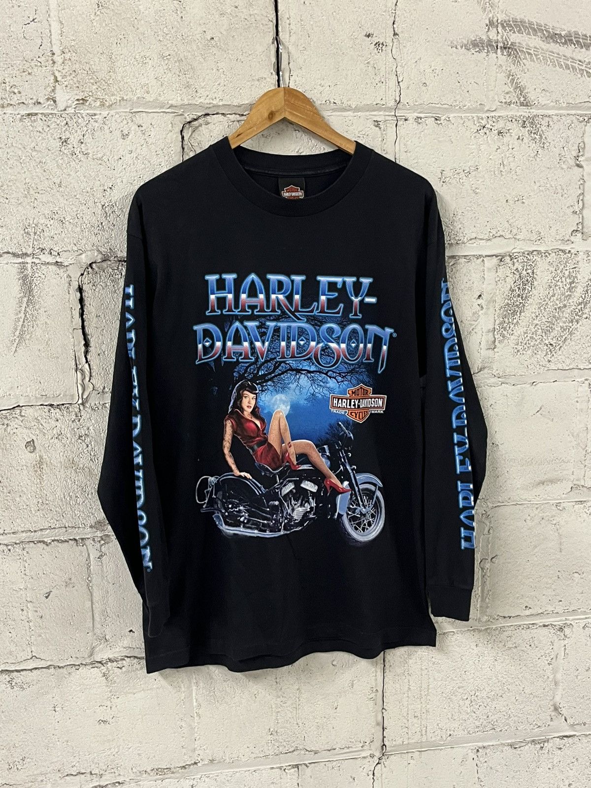 Harley Davidson Harley longsleeve shirt y2k sleeve hits skater streetwear Size US L / EU 52-54 / 3 - 2 Thumbnail