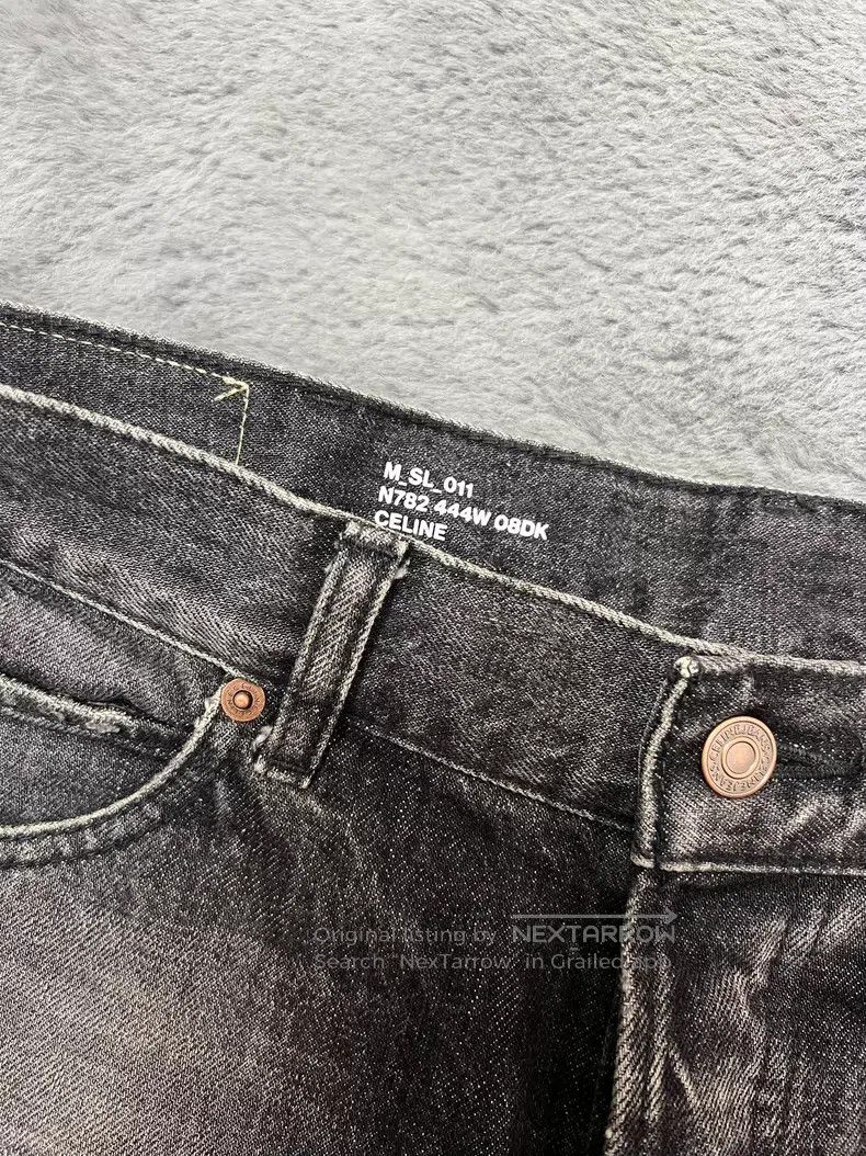 Celine Celine Smoke Black Washed Straight Leg Jeans Size US 28 / EU 44 - 3 Thumbnail