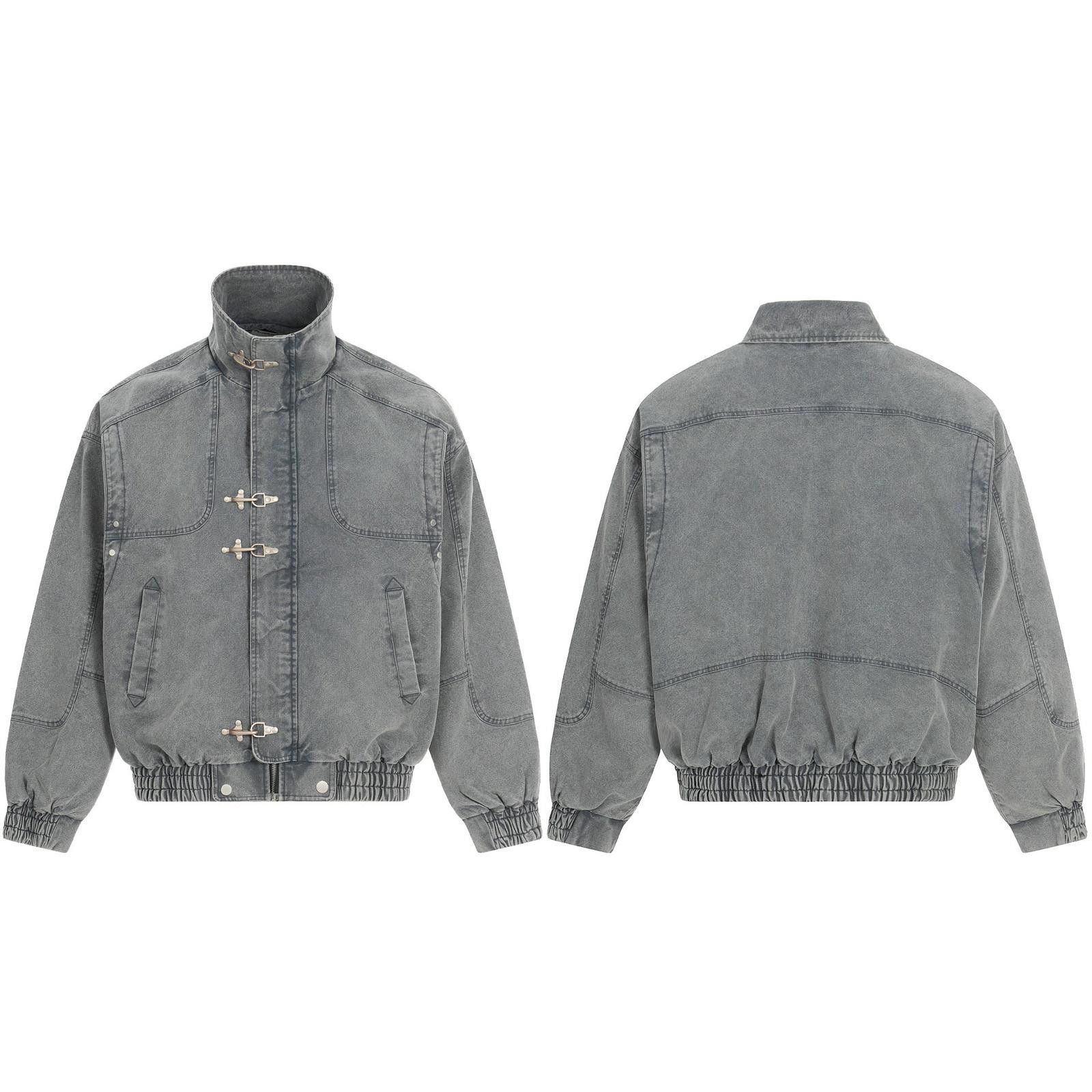 Vintage Blue Vintage Style Denim Jacket with Fireman Clasp Closure Size US M / EU 48-50 / 2 - 5 Thumbnail