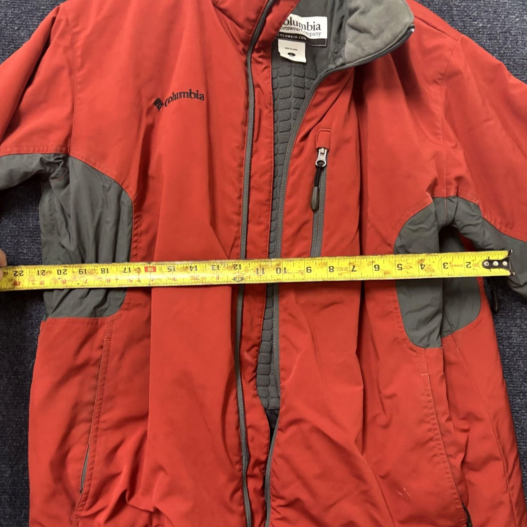 Vintage Columbia Jacket Mens Large Red Fleece Lined Full Zip Windbreaker Hiking Outdoor Casual Travel Size US L / EU 52-54 / 3 - 5 Thumbnail