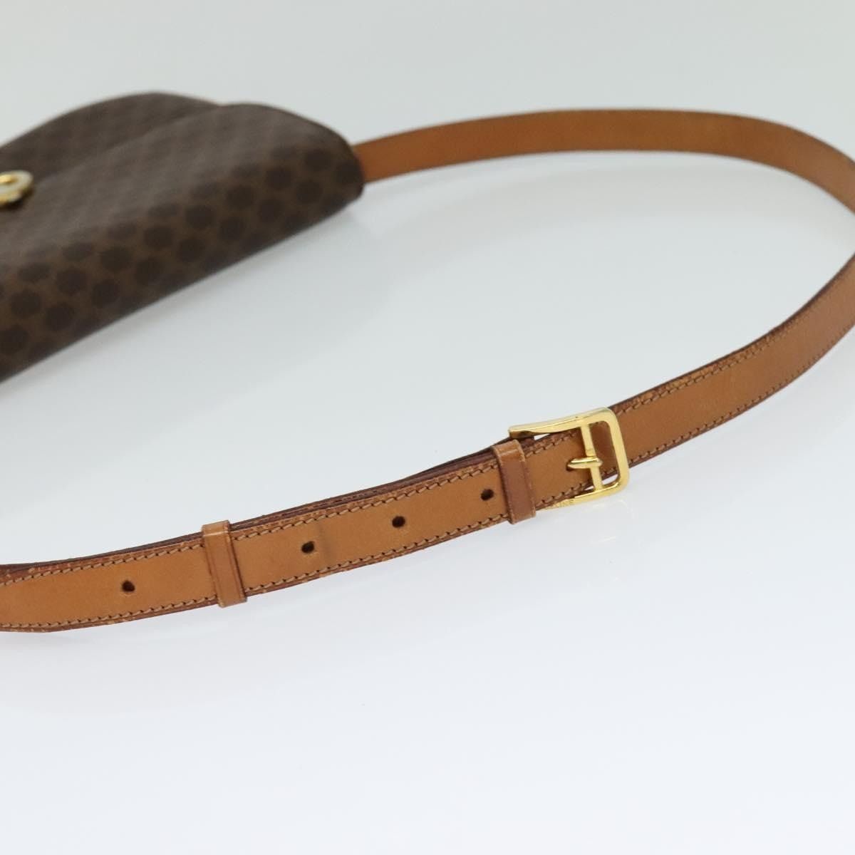 Celine CELINE Macadam Canvas Shoulder Bag Pvc Leather Brown Gold Size ONE SIZE - 7 Thumbnail