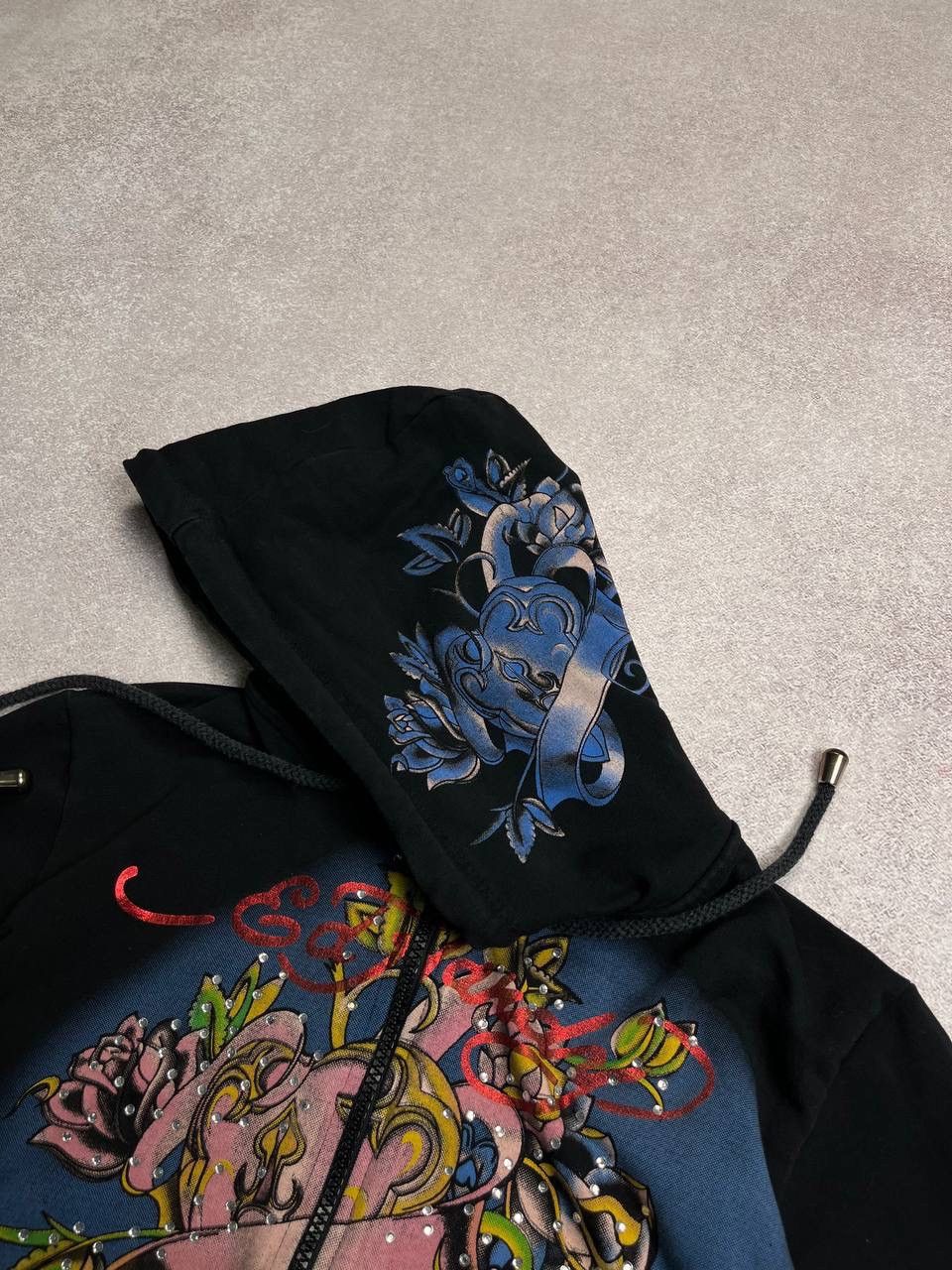 Ed Hardy × Vintage QUICK SALE⚡️VINTAGE ED HARDY TATOO STYLE BOXY ZIP HOODIE Y2K Size XL / US 12-14 / IT 48-50 - 6 Thumbnail