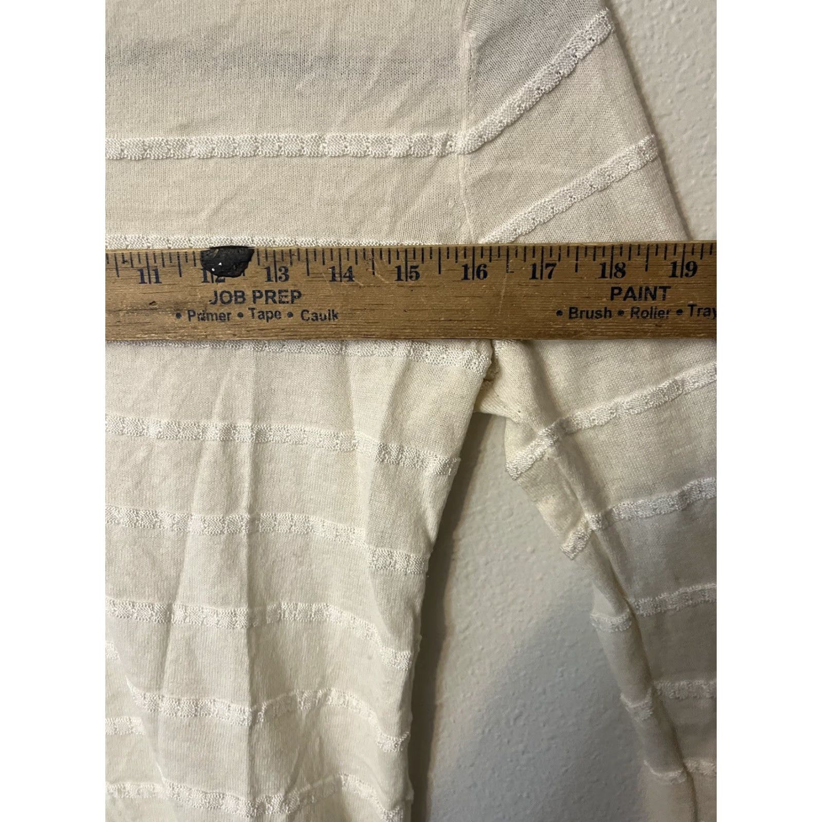 Loft LOFT Women's XS Pullover Sweater Striped Cream Long Sleeve Size XS / US 0-2 / IT 36-38 - 5 Thumbnail