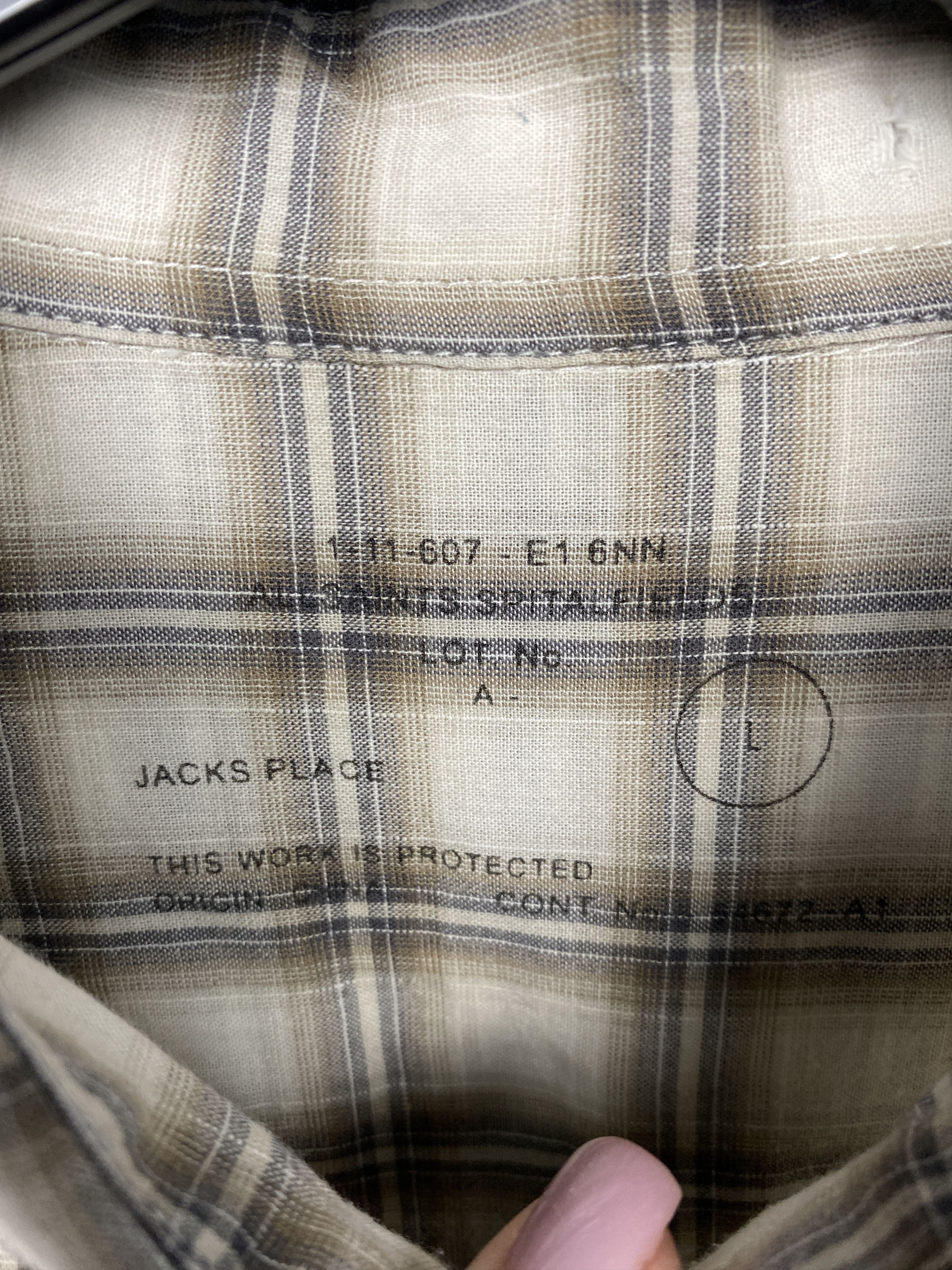 Allsaints Allsaints Vintage Mens Plaid Long Sleeve Shirt Size US L / EU 52-54 / 3 - 3 Thumbnail