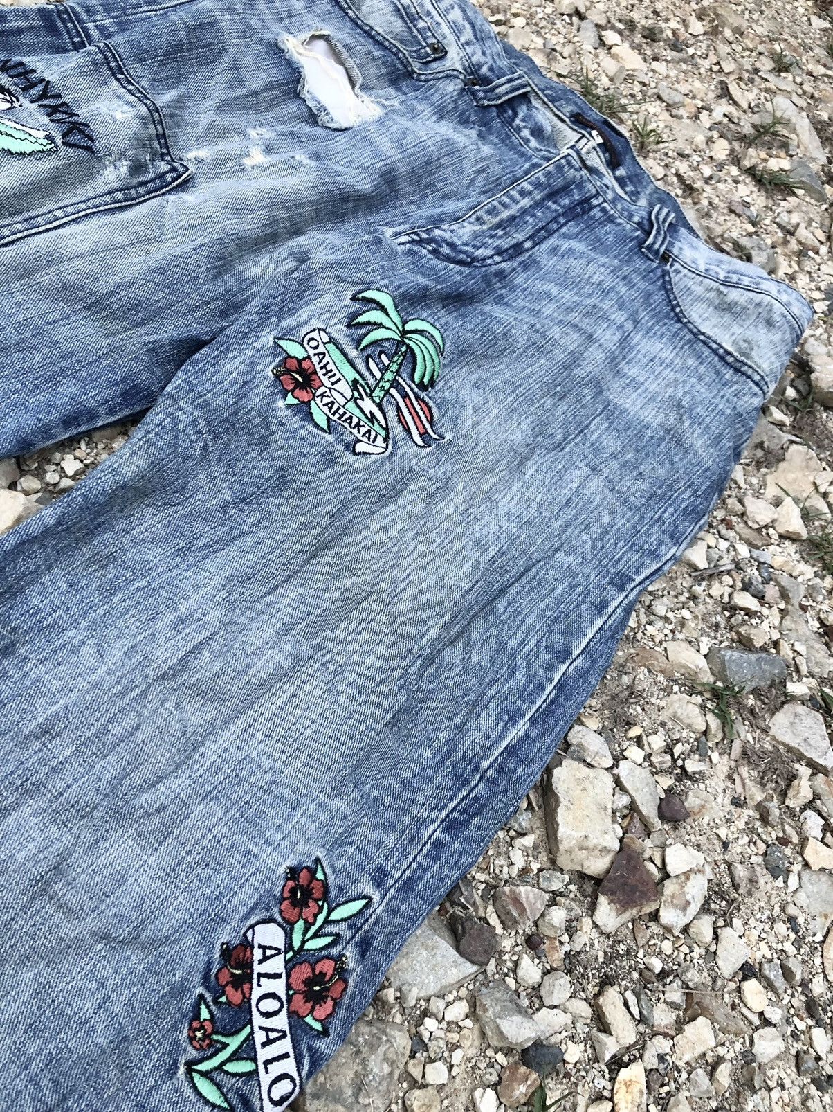 Hypebeast WIDE LEG⚡️⚡️HAWAIIAN STYLE DENIM BY EXHIBITIONIST Size US 32 / EU 48 - 5 Thumbnail