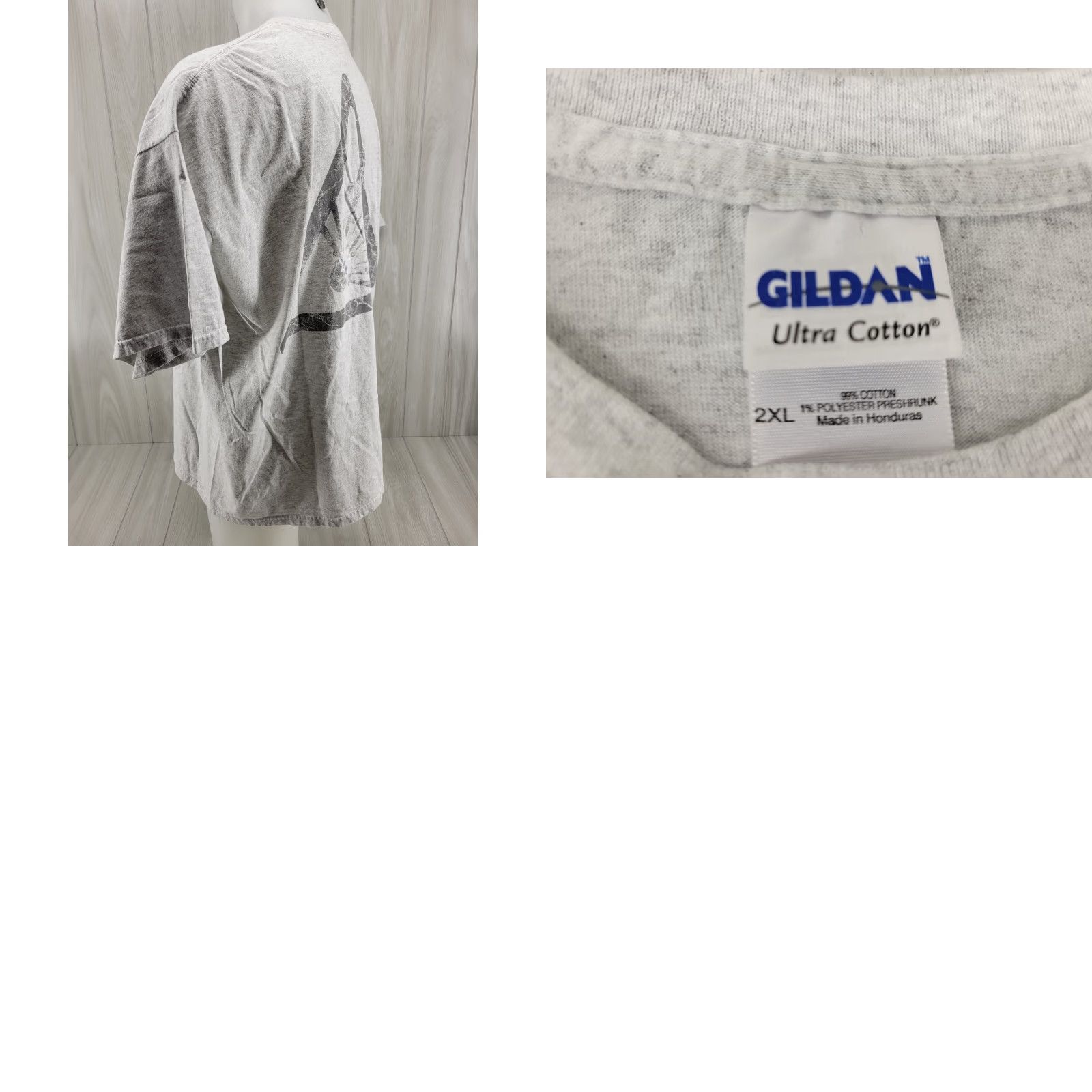 Gildan Whisper Tech Company Mens Shirt 2XL Gray T-Shirt Shirt 2XL Mens Gray Graphic Print Vintage No Size US XXL / EU 58 / 5 - 8 Thumbnail