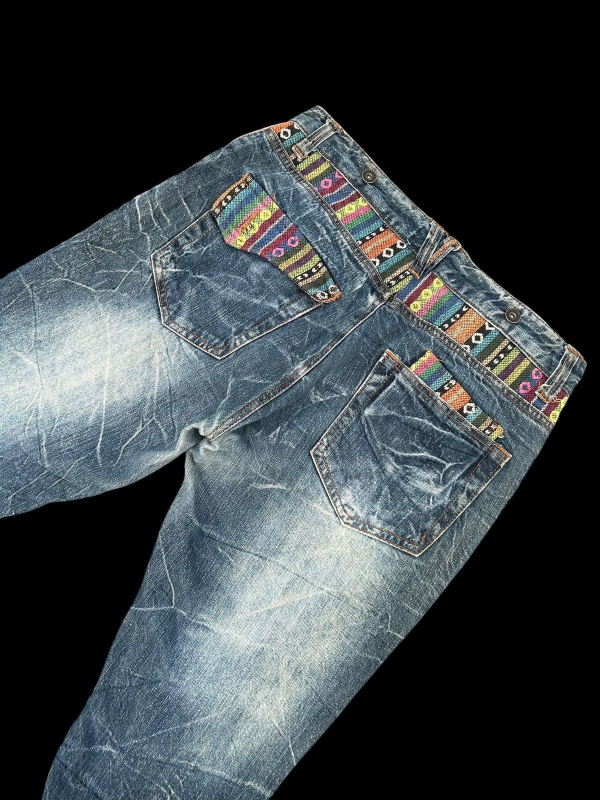 Japanese Brand × Kapital × Vintage Japanese Nylaus Distressed Punk Vintage Denim Jeans Size US 33 - 11 Thumbnail