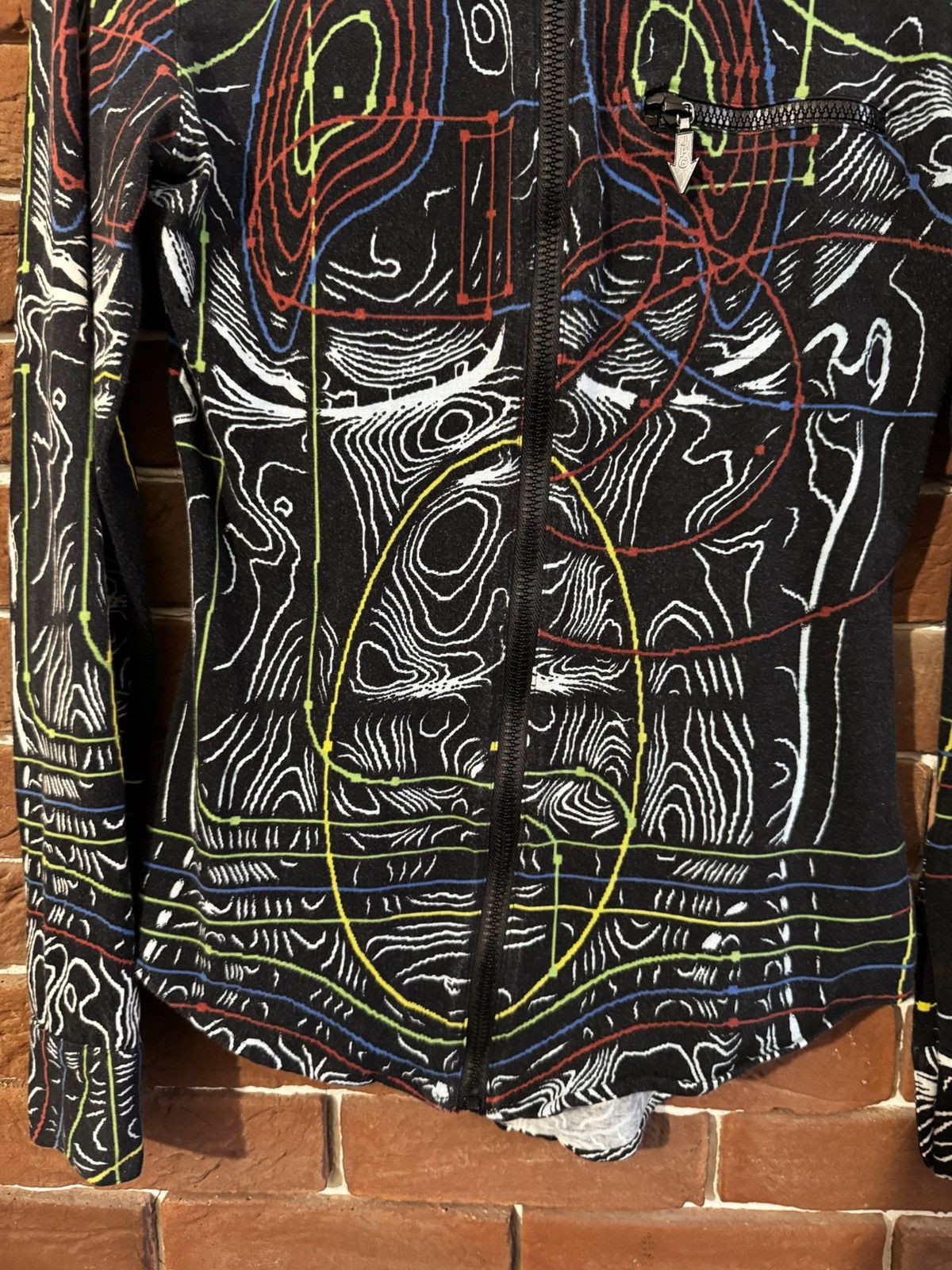 Jean Paul Gaultier Jean Paul Gaultier Circuit Cyborg Print Zip LS TOP JPG Rare Size S / US 4 / IT 40 - 4 Thumbnail