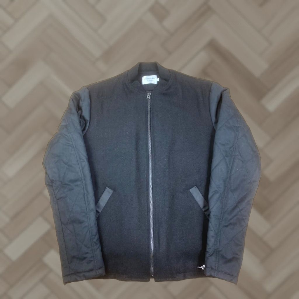 Vintage Shades of Grey Jacket Mens S Black Varsity Zip Wool Blend Casual Size US S / EU 44-46 / 1 - 1 Thumbnail