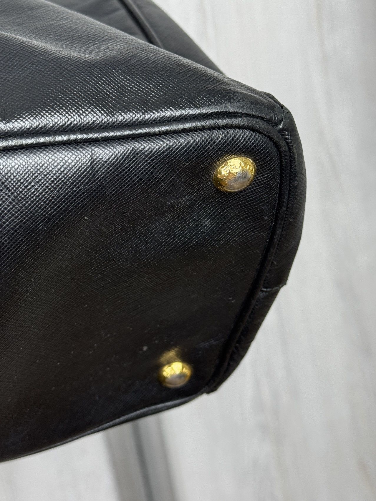 Prada Prada Black Saffiano Lux Leather Large Gardener's Tote Bag Size ONE SIZE - 11 Thumbnail
