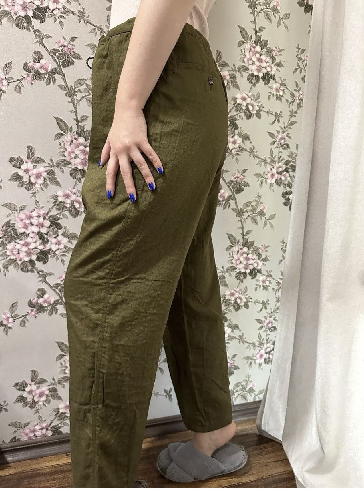 Issey Miyake × Japanese Brand × Vintage Issey Miyake Japan Khaki Pants Lagenlook Avant garde Sz 3-4 Size 30" / US 8 / IT 44 - 6 Thumbnail