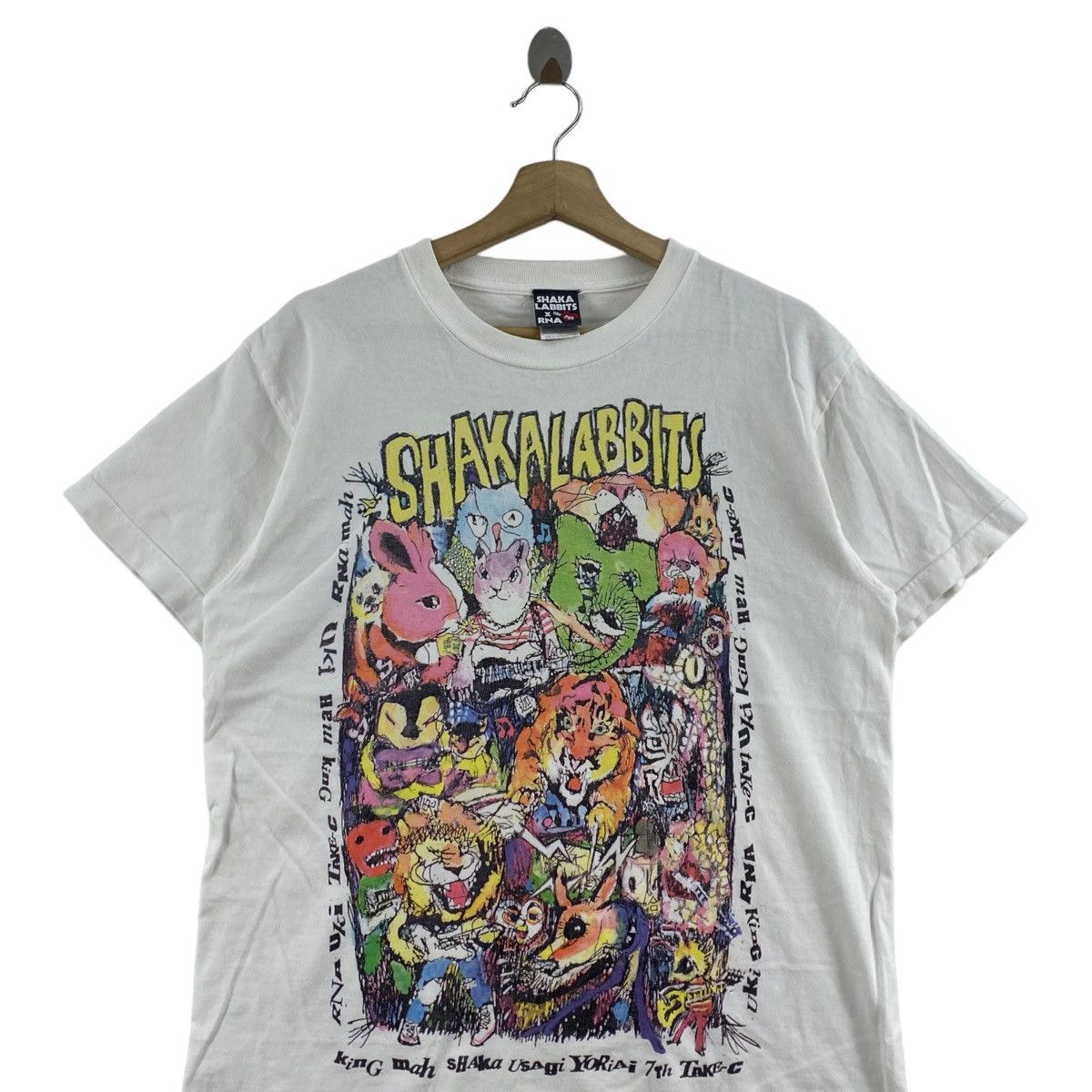 Japanese Brand RNA Inc. x SHAKALABBITS Japanese Band Print Design White Size US M / EU 48-50 / 2 - 2 Thumbnail