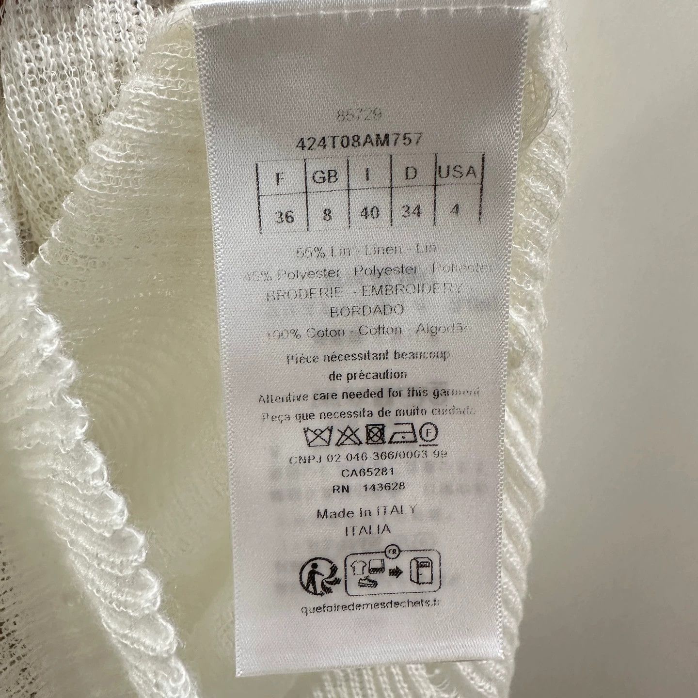 Christian Dior Monsieur Dior may677 CD Bee Embro Distressed Cotton Vest 36 Size XS / US 0-2 / IT 36-38 - 4 Thumbnail