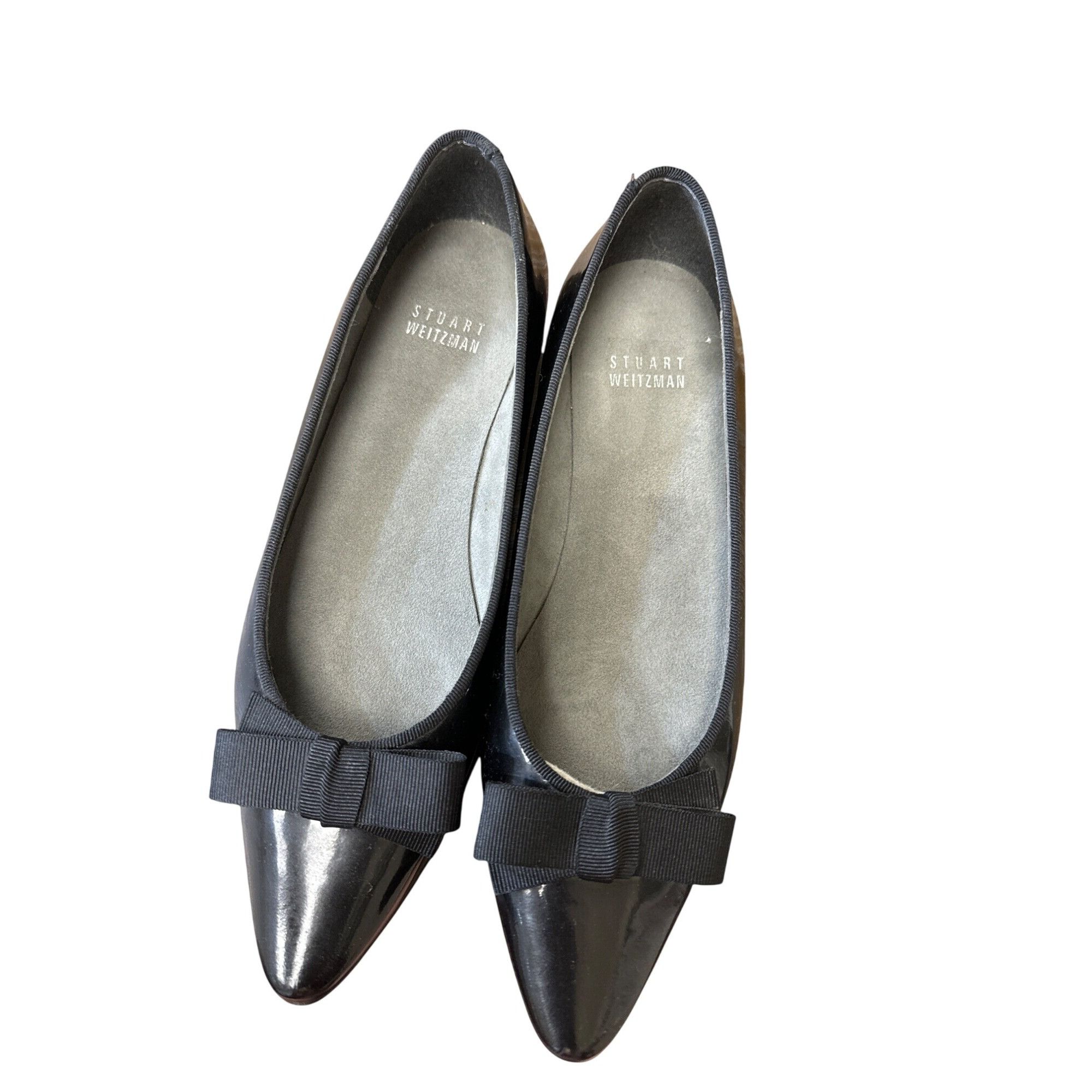 Stuart Weitzman Stuart Weitzman Womens Black Patent Leather Ballet Flats Wit Size US 6.5 / IT 36.5 - 10 Thumbnail