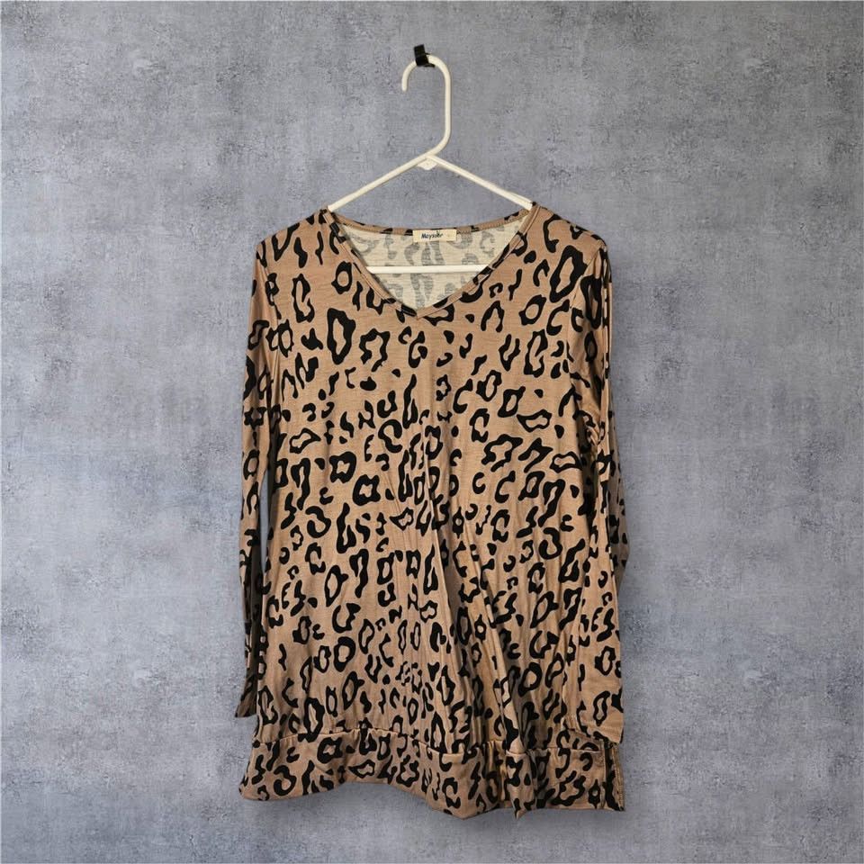 Other Maysoar Size Large Cheetah Print Top -- ITEM #3348 Size L / US 10 / IT 46 - 2 Thumbnail