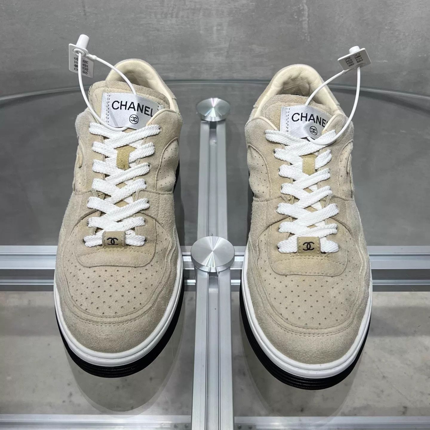 Chanel Chanel Suede Latte Sneaker 41 YH26079 Size US 8 / EU 41 - 1 Thumbnail