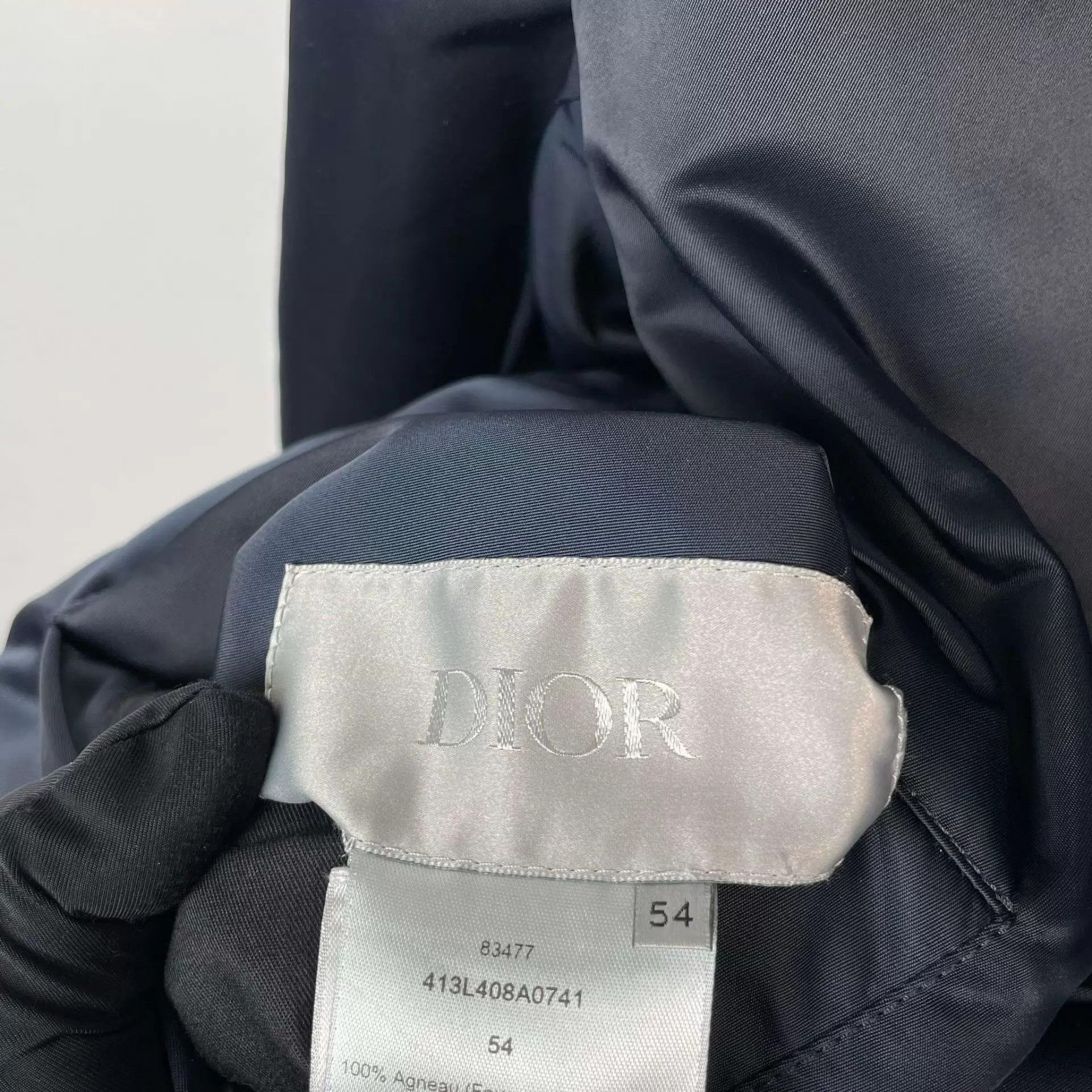 Dior Dior Men's Navy Blue Fur Jacket 54 Size US L / EU 52-54 / 3 - 9 Thumbnail