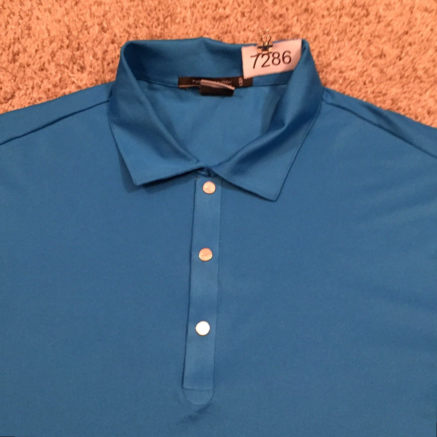 Vintage Tiger Woods Polo Shirt Mens M Blue Short Sleeve Dri Fit Polo Shirt Solid Blue Polo Shirt Mens Short Sleeve Nike Tiger Woods Size US M / EU 48-50 / 2 - 3 Thumbnail