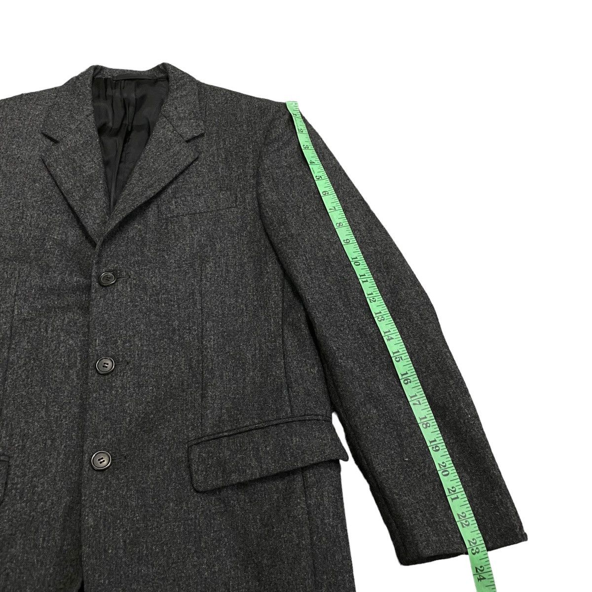 Prada × Vintage Vintage Prada Wool Blazer Size 46 Dark Grey Colour Size 46R - 14 Thumbnail