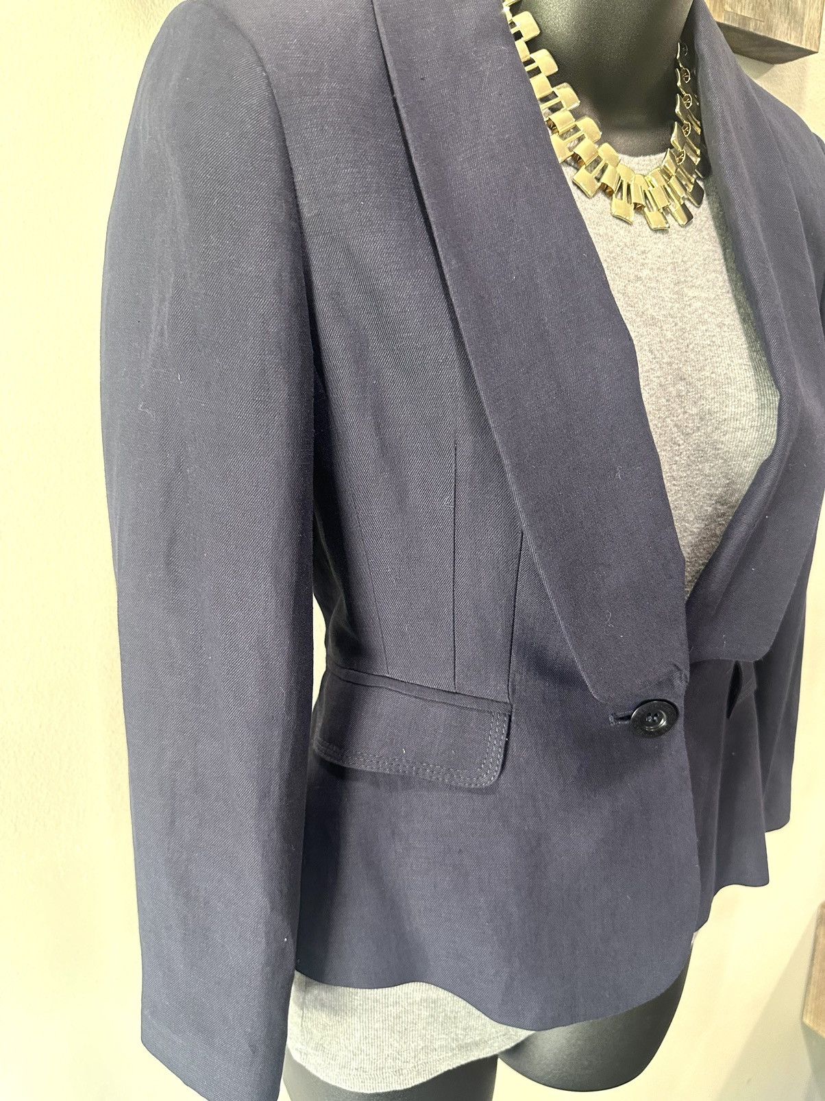 See by Chloe See By Chloe Navy Fitted Blazer Size XS / US 0-2 / IT 36-38 - 3 Thumbnail