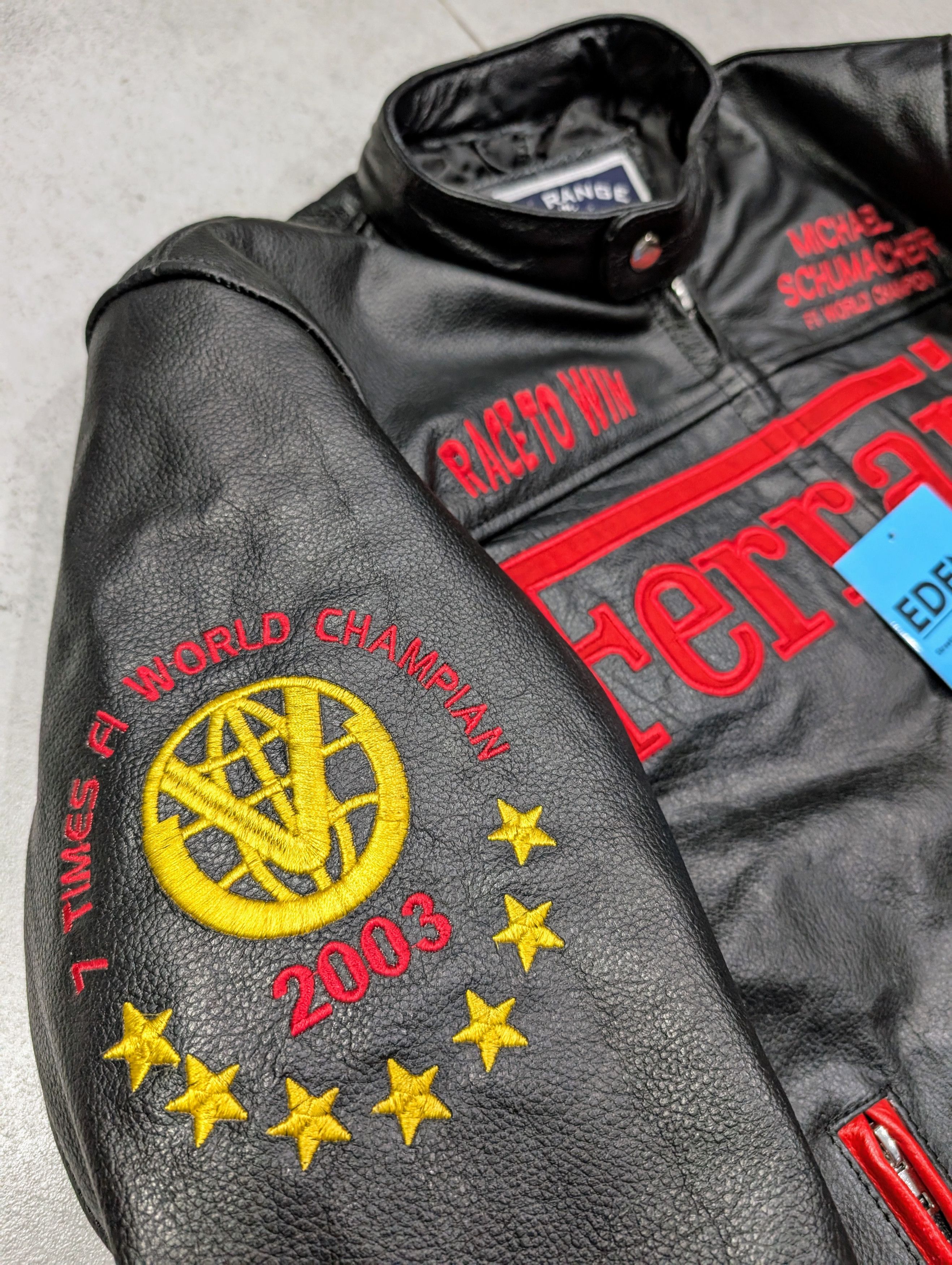 Japanese Brand Authentic Ferrari Racing Leather Jacket Stand Out From Crowd Size XXL / US 16-18 / IT 52-54 - 5 Thumbnail