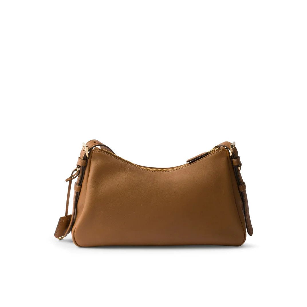 Prada PRADA Aimee Medium $3200 Caramel Leather Shoulder Bag New An Size ONE SIZE - 2 Thumbnail