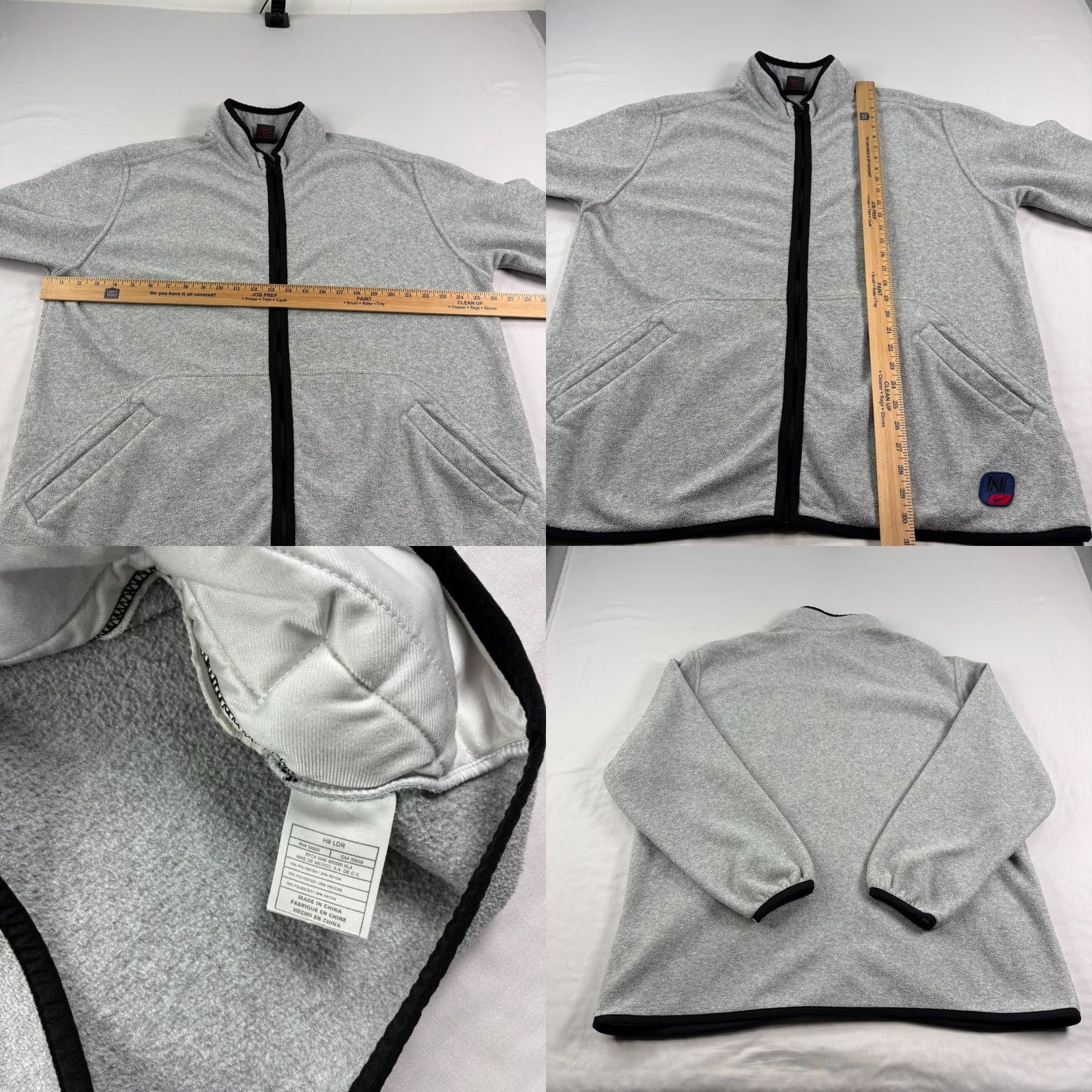 Nike VINTAGE Nike Jacket Mens Large Gray Fleece Full Zip Pockets Casual 90s Windbreaker Logo Full Zip Mens Size US L / EU 52-54 / 3 - 8 Thumbnail