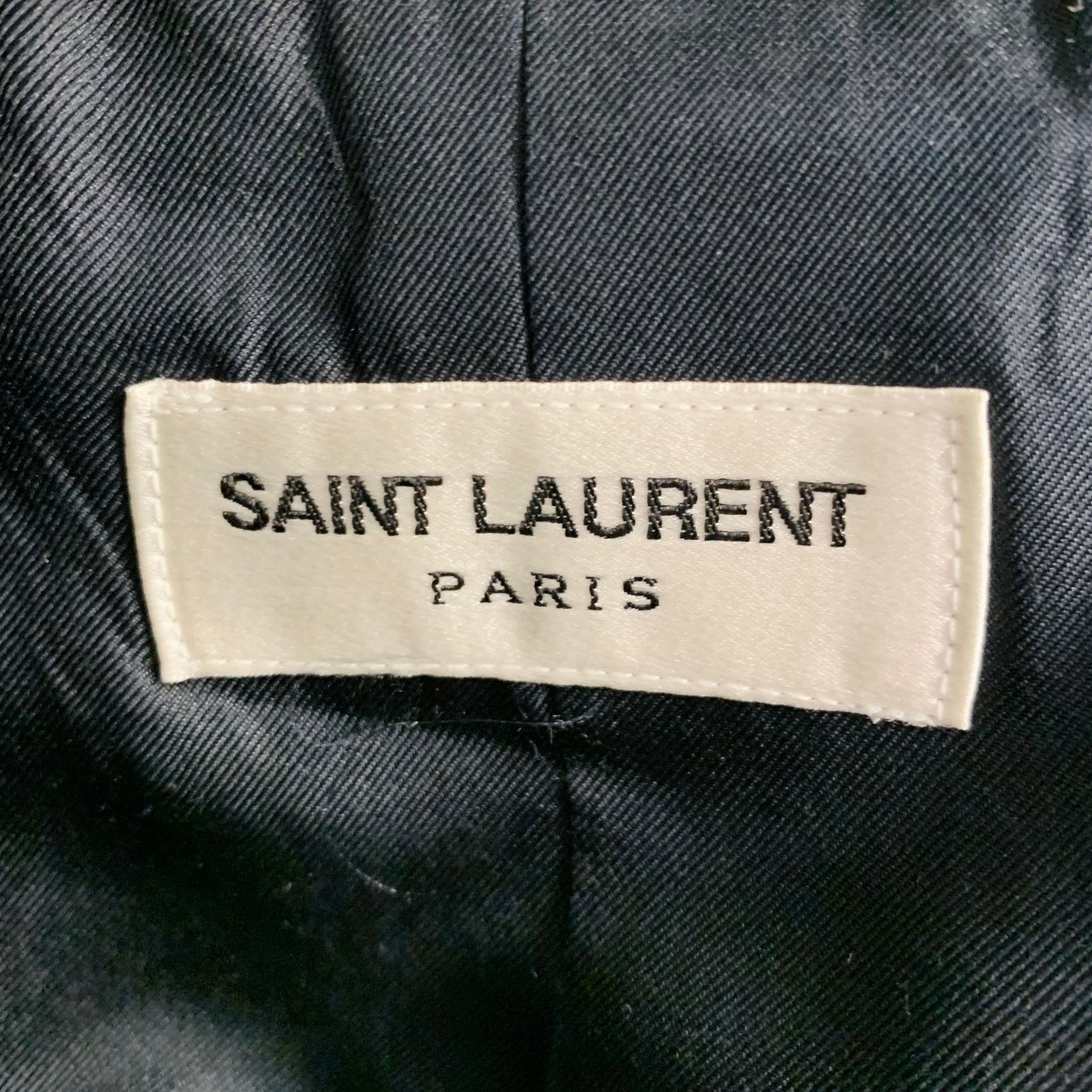 Saint Laurent Paris 4 Gold Black Polyester Blend Tuxedo Jacket Blazer Size S / US 4 / IT 40 - 5 Thumbnail