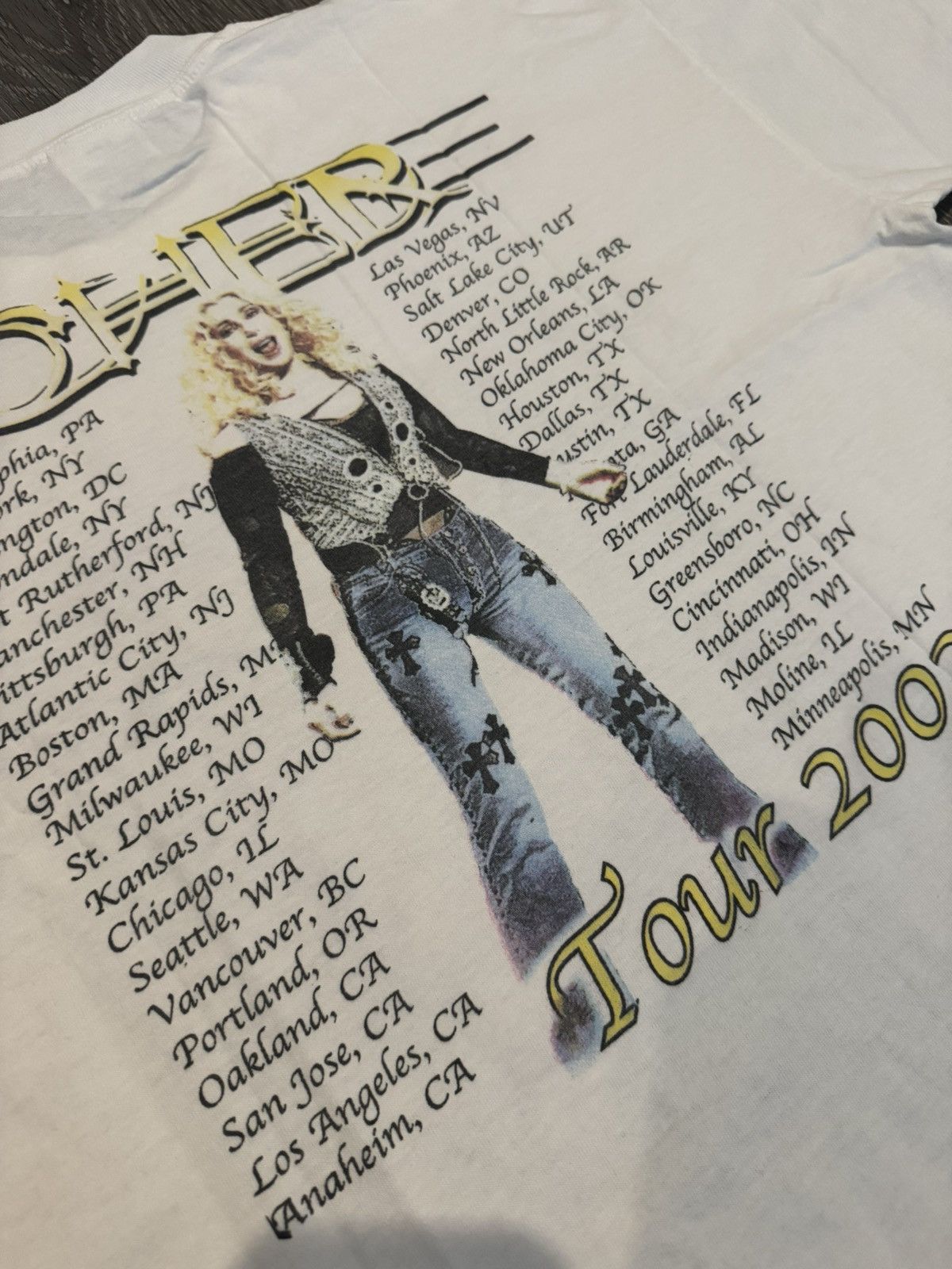 Vintage Cher Chrome Hearts Jeans 2002 Tour Tee XL Size US XL / EU 56 / 4 - 2 Thumbnail
