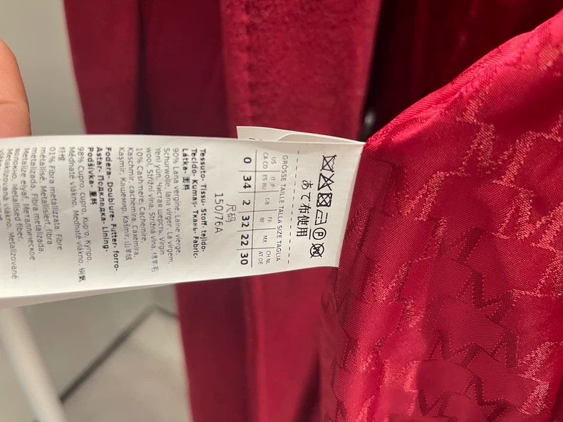 Max Mara Max Mara Red wool coat, classic 101801, Size S / US 4 / IT 40 - 7 Thumbnail