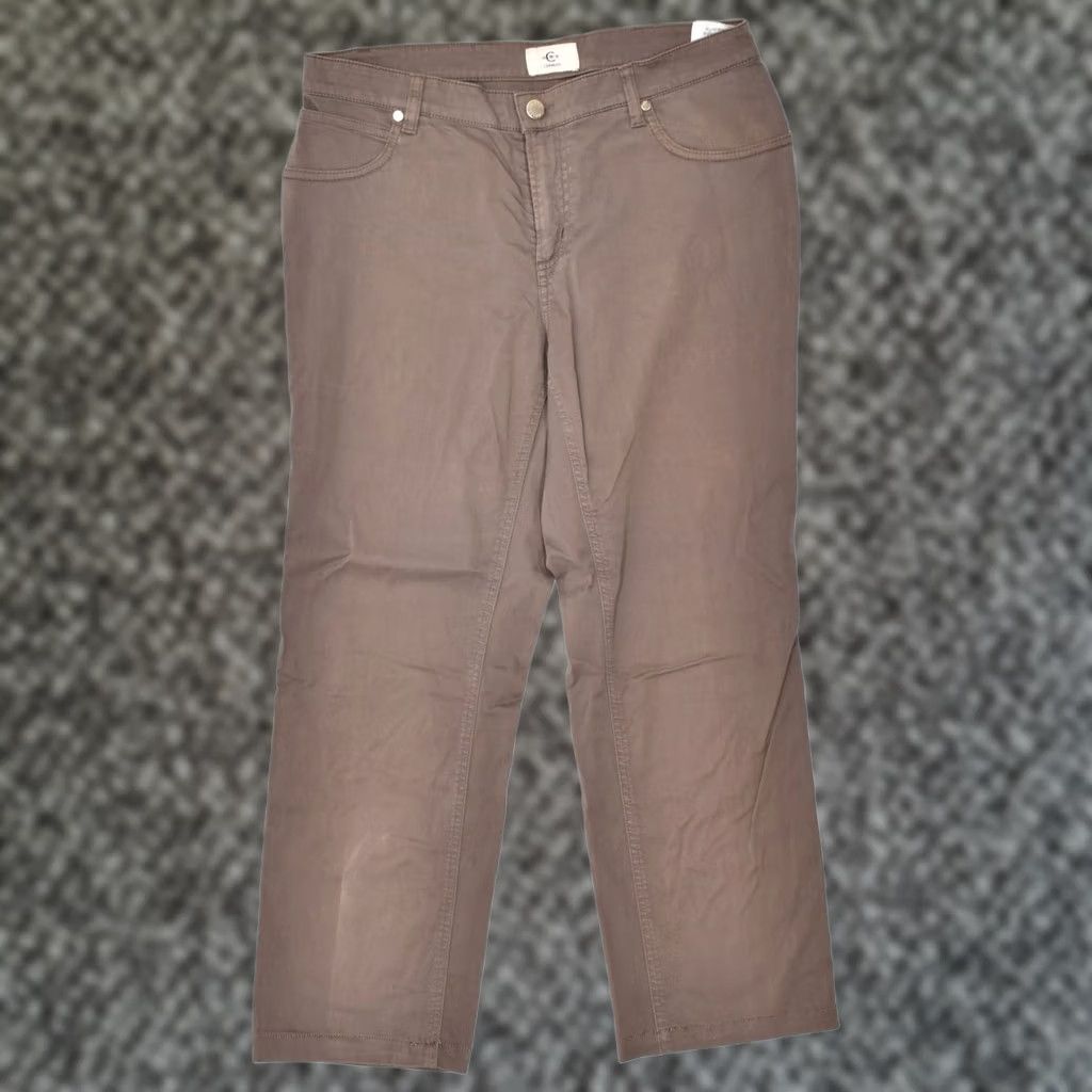 Vintage VINTAGE Cerruti Brown Paprika Crop Casual Trousers W32 L25 Cotton No Pattern Zip Regular Women GJ10 Size 24" / US 00 / IT 34 - 1 Thumbnail