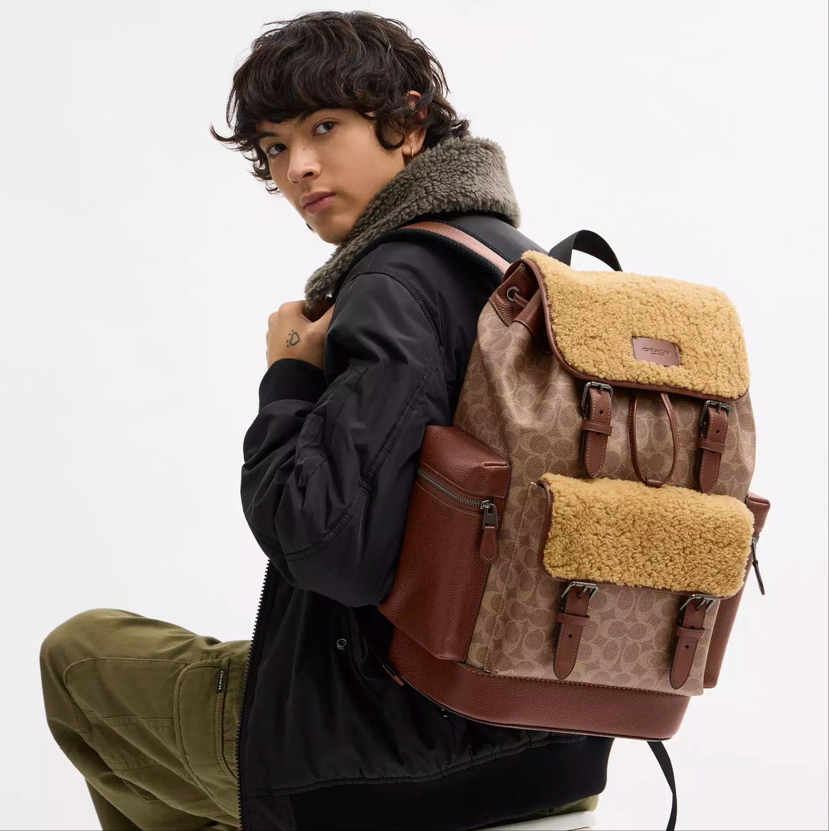Coach NWT Coach Sprint Backpack In Signature Canvas CDB60 Size ONE SIZE - 9 Thumbnail