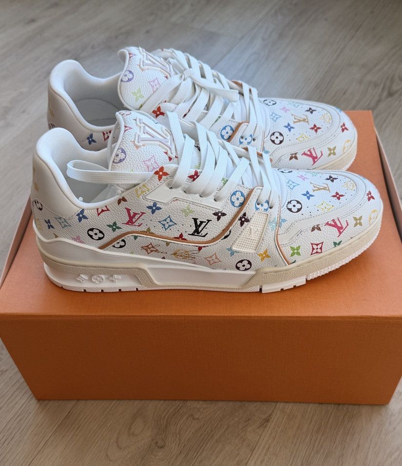 Louis Vuitton × Takashi Murakami Louis Vuitton Takashi Murakami White Monogram Trainer LV10 Size US 9 / EU 42 - 2 Thumbnail