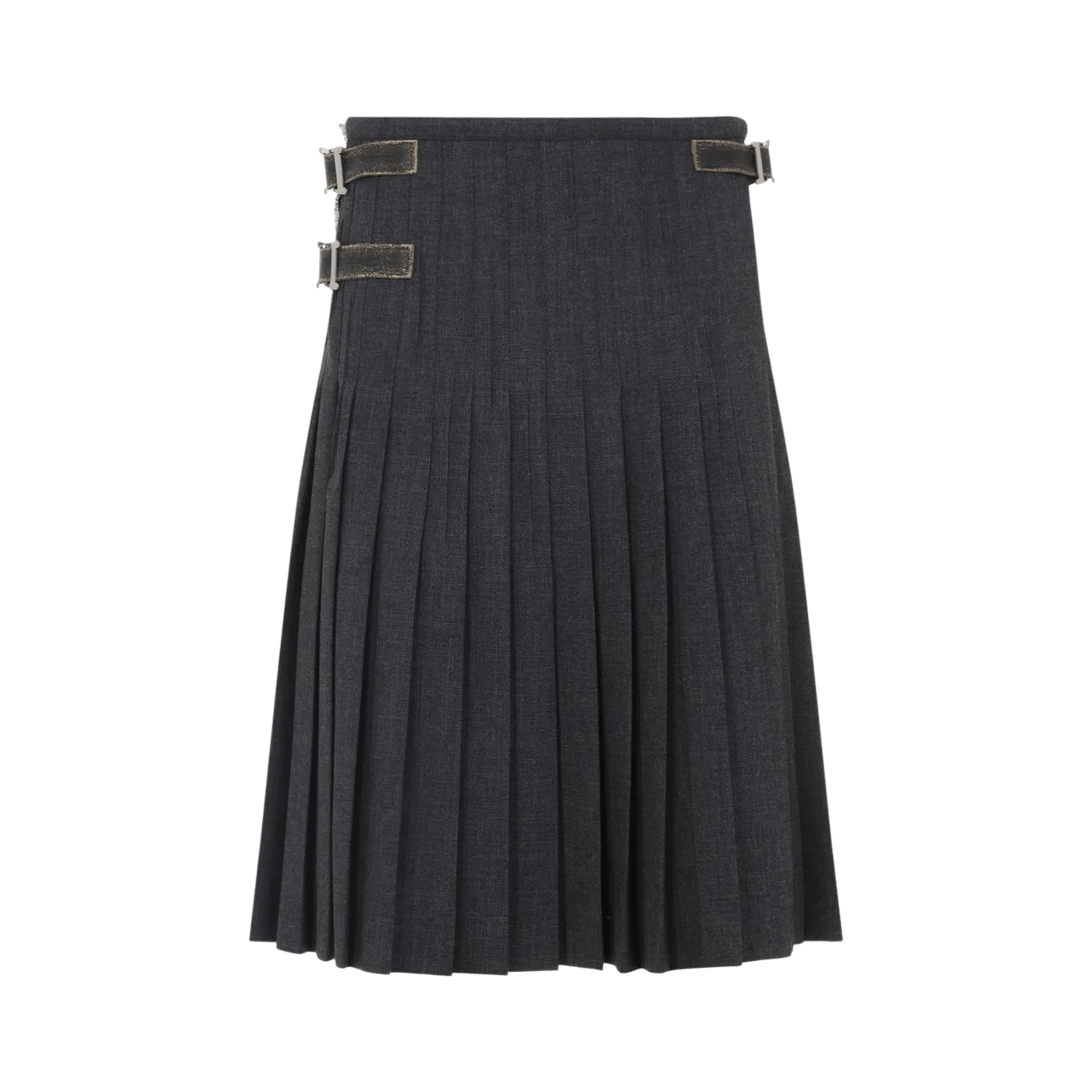 Prada PRADA Gray Wool Skirt New And Authentic Size 26" / US 2 / IT 38 - 1 Thumbnail