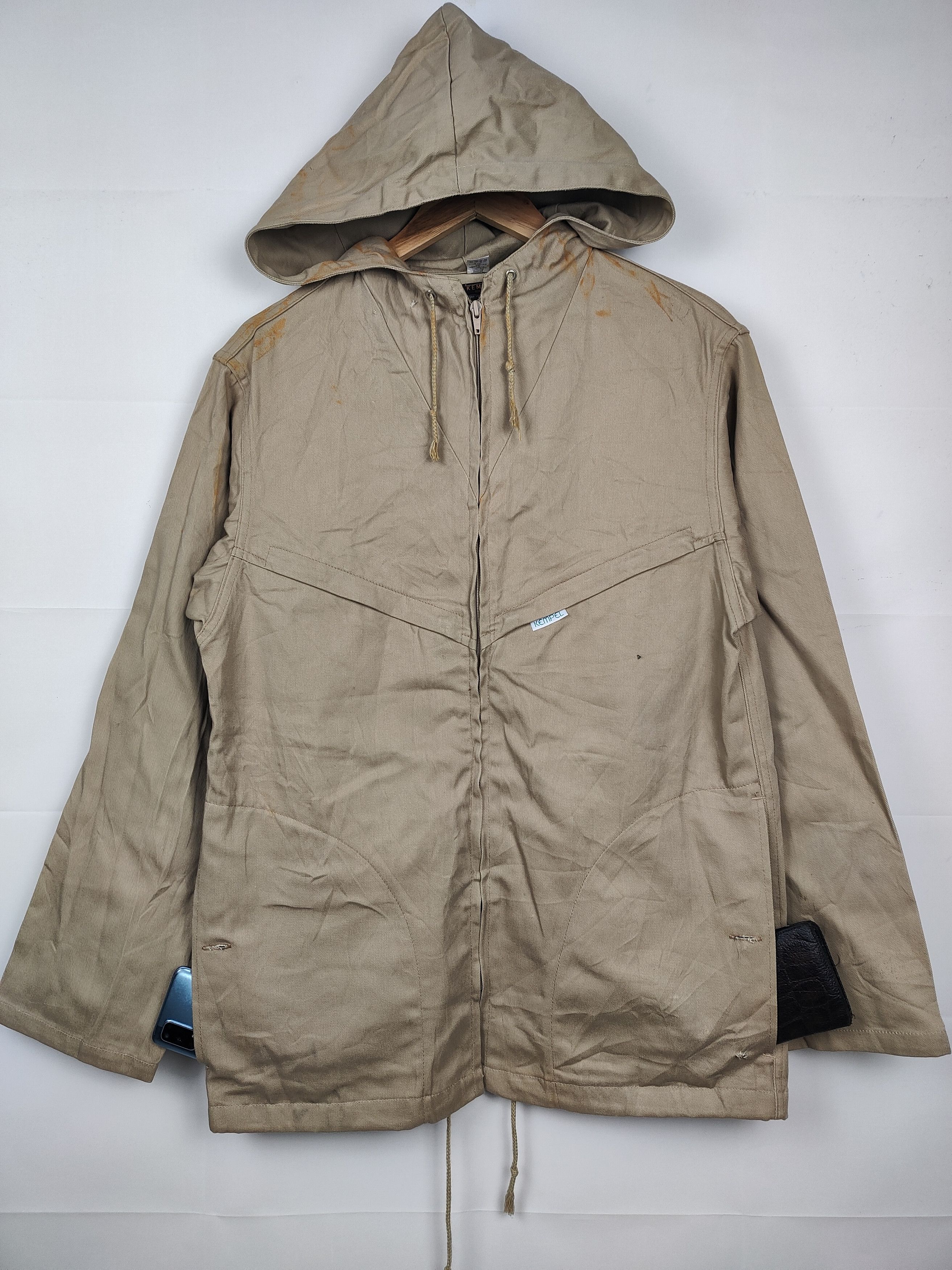 Other Vintage Kempel Germany Distressed Hooded Zipper Jacket Size US M / EU 48-50 / 2 - 1 Thumbnail