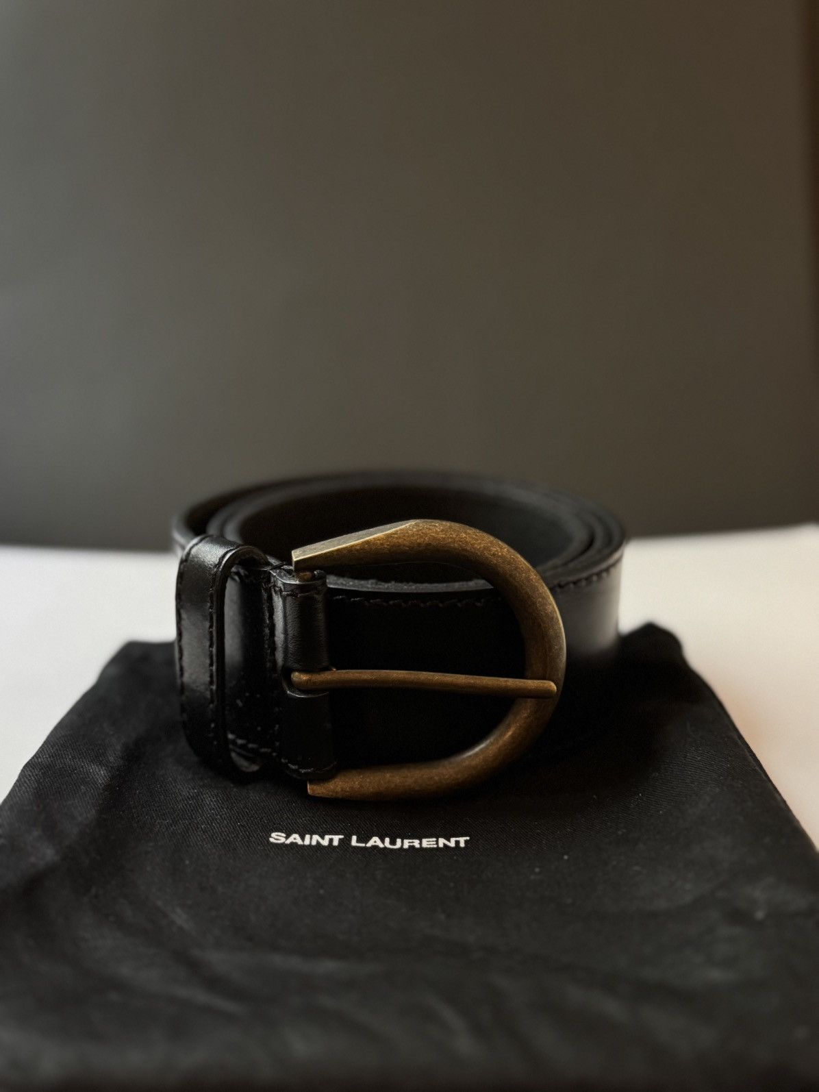 Saint Laurent Paris Men’s Leather Belt