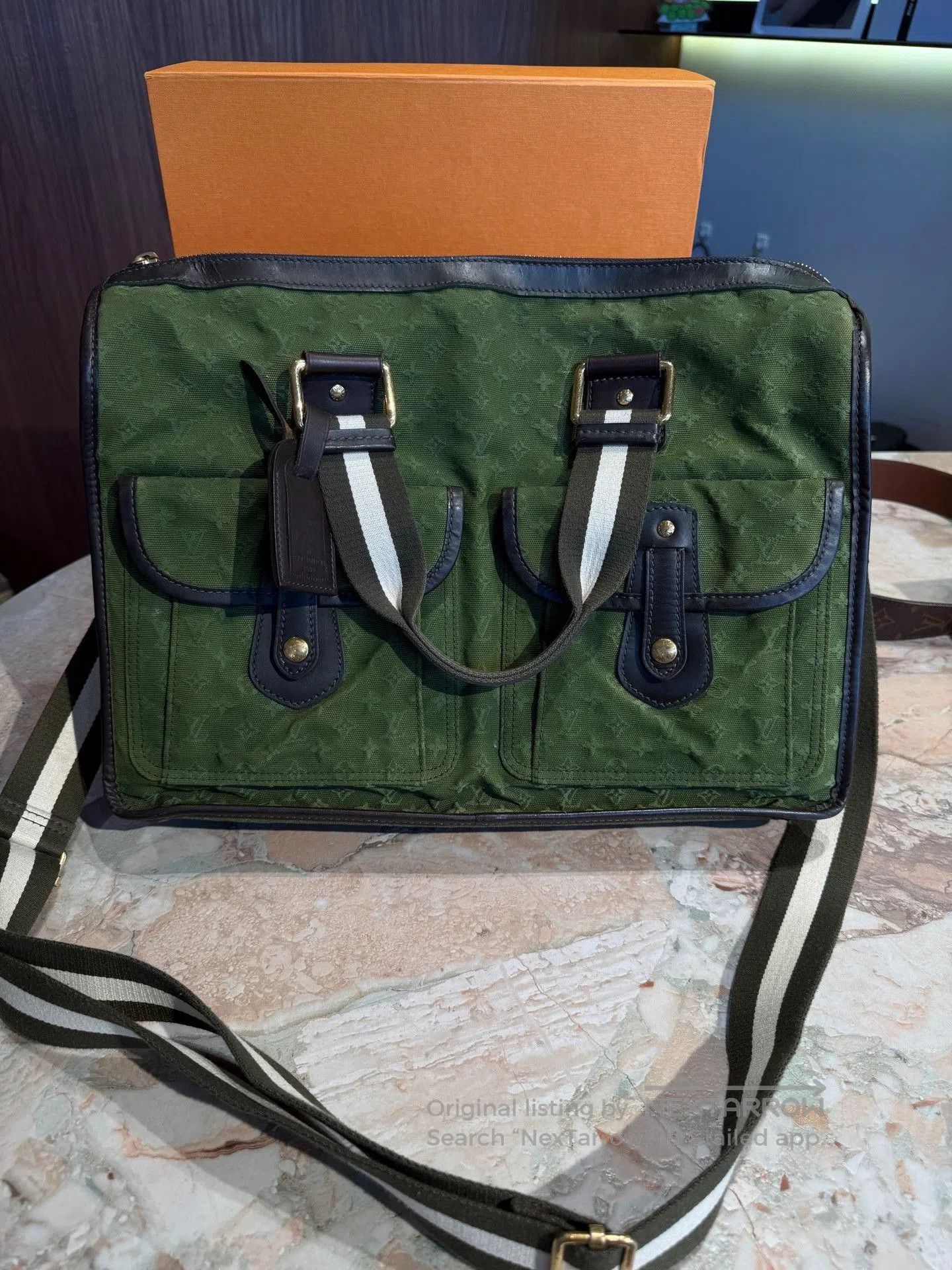 Louis Vuitton LV Green Denim Crossbody Bag. Size ONE SIZE - 2 Thumbnail