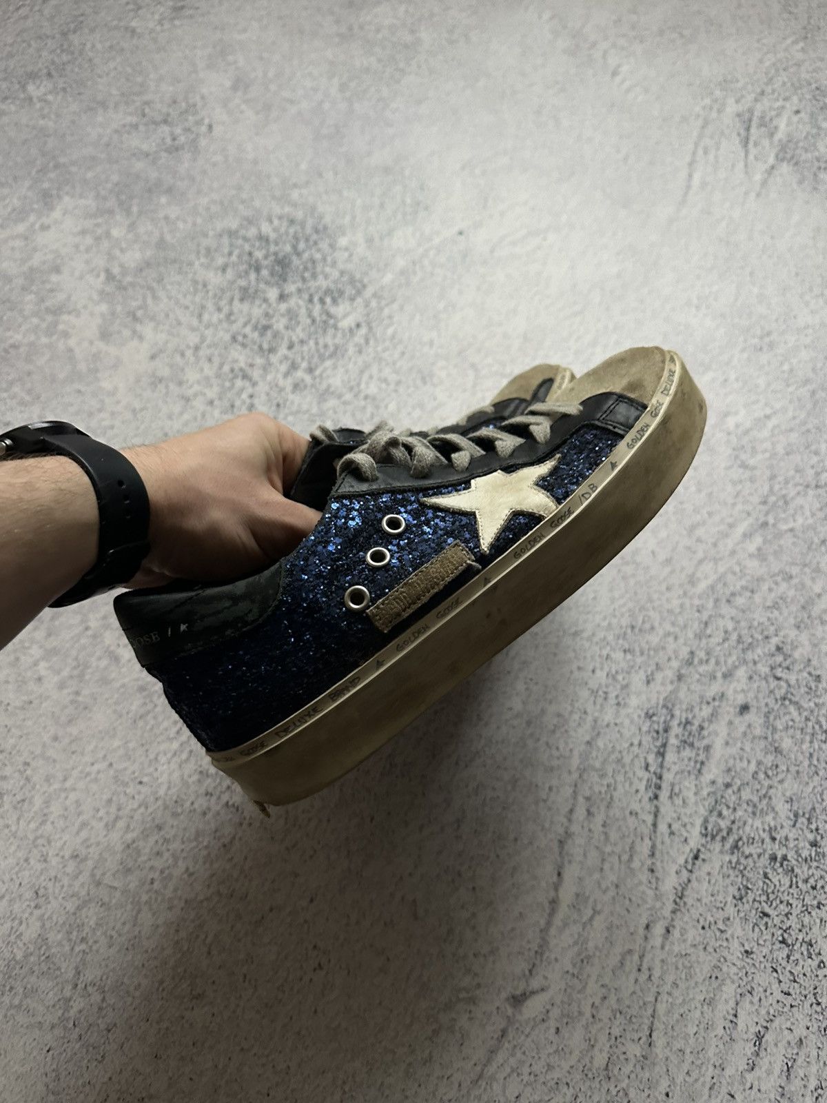 Golden Goose Golden Goose Glitter Colorblock Pattern Sneakers Size US 8 / IT 38 - 20 Thumbnail