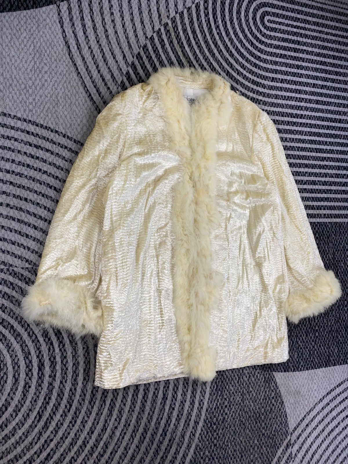 Japanese Brand Vtg Laseine Violetta Faux Astrakhan Fur Jacket Size M / US 6-8 / IT 42-44 - 3 Thumbnail