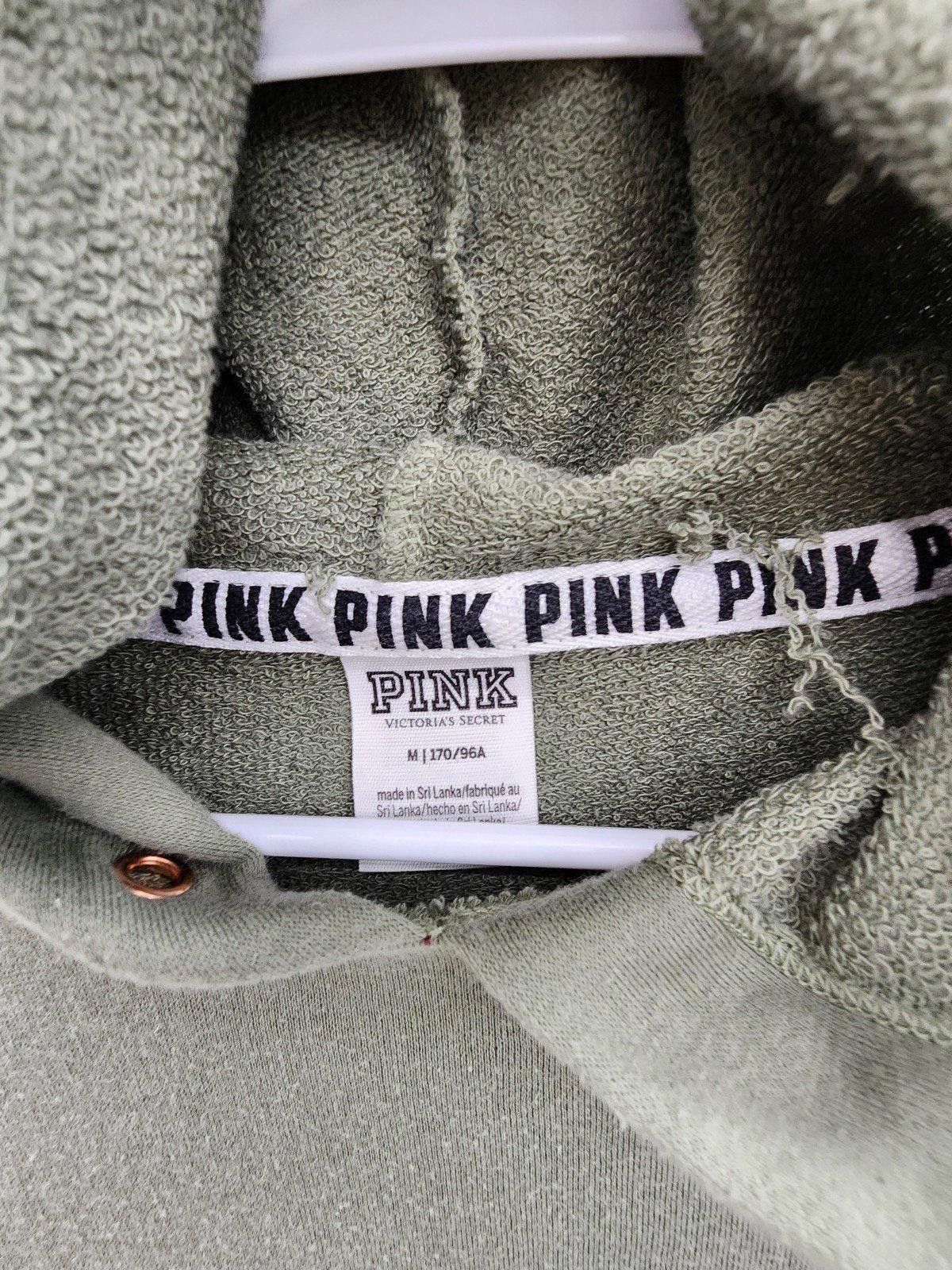 Pink Victorias secret pink green net sleeve hoodie crop med Size M / US 6-8 / IT 42-44 - 5 Thumbnail